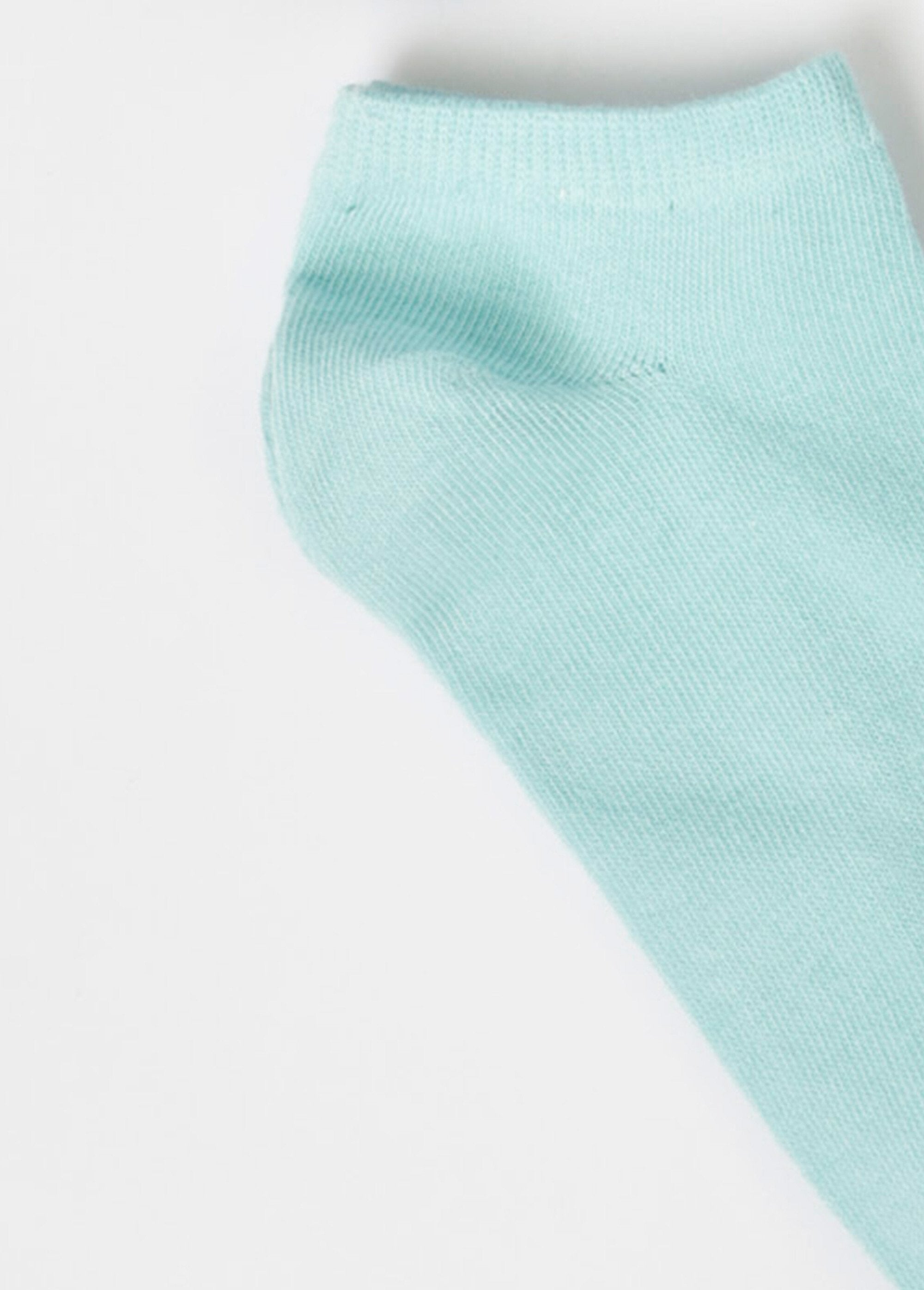 Pacote_de_5_meias_cano_baixo,_pastel_Assortis_turquoise_DE2_slim