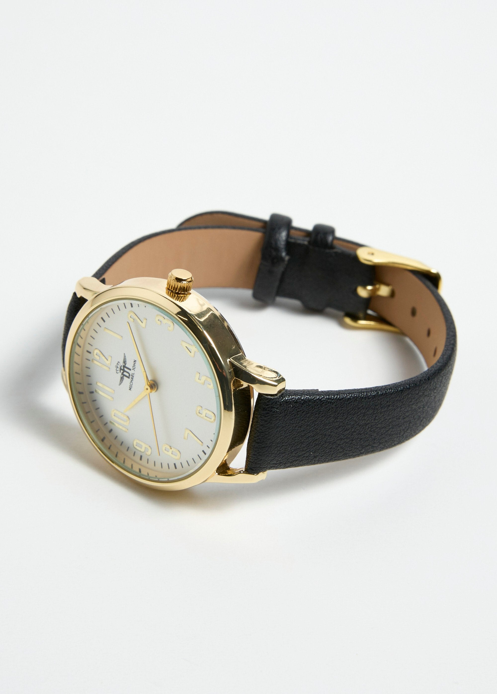 Relógio_redondo_de_aço_inoxidável_com_pulseira_de_couro_sintético_Noir_DE1_slim