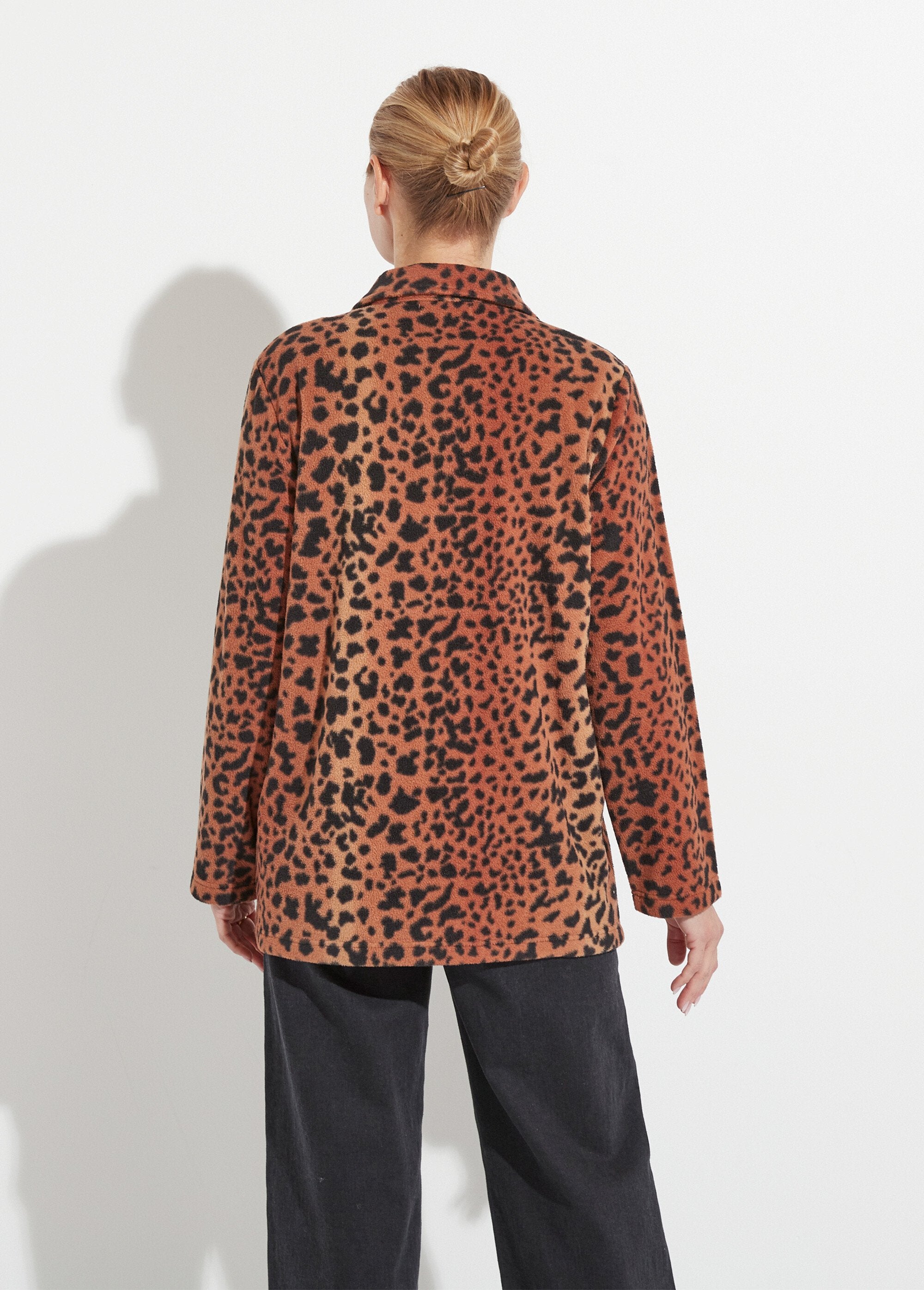 Casaco_de_lã_com_fecho_de_correr_estampado_Marron_et_noir_DO1_slim