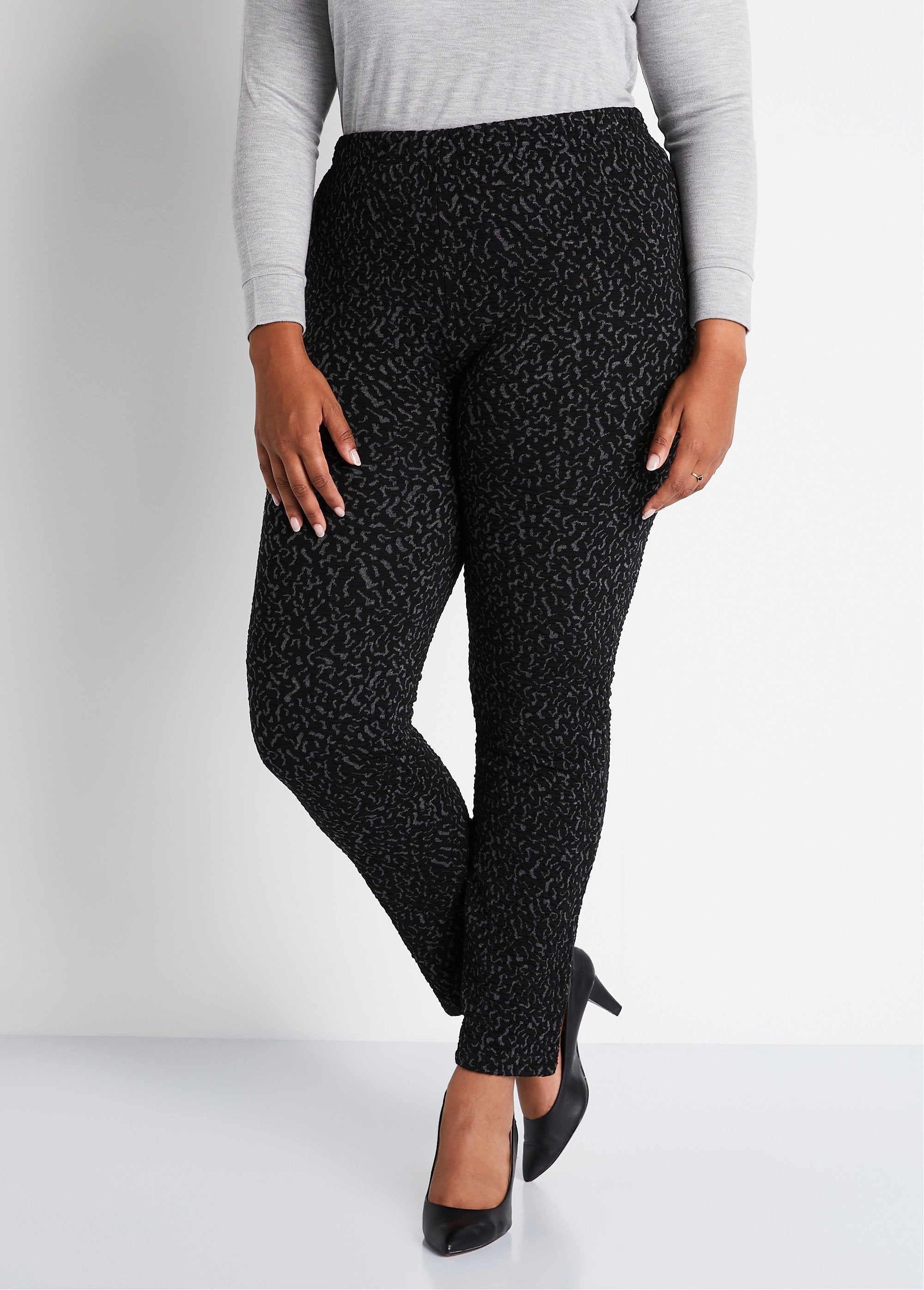 Leggings_de_cintura_elástica_lisa_ou_bicolor_Cinza_e_preto_FA1_curvy