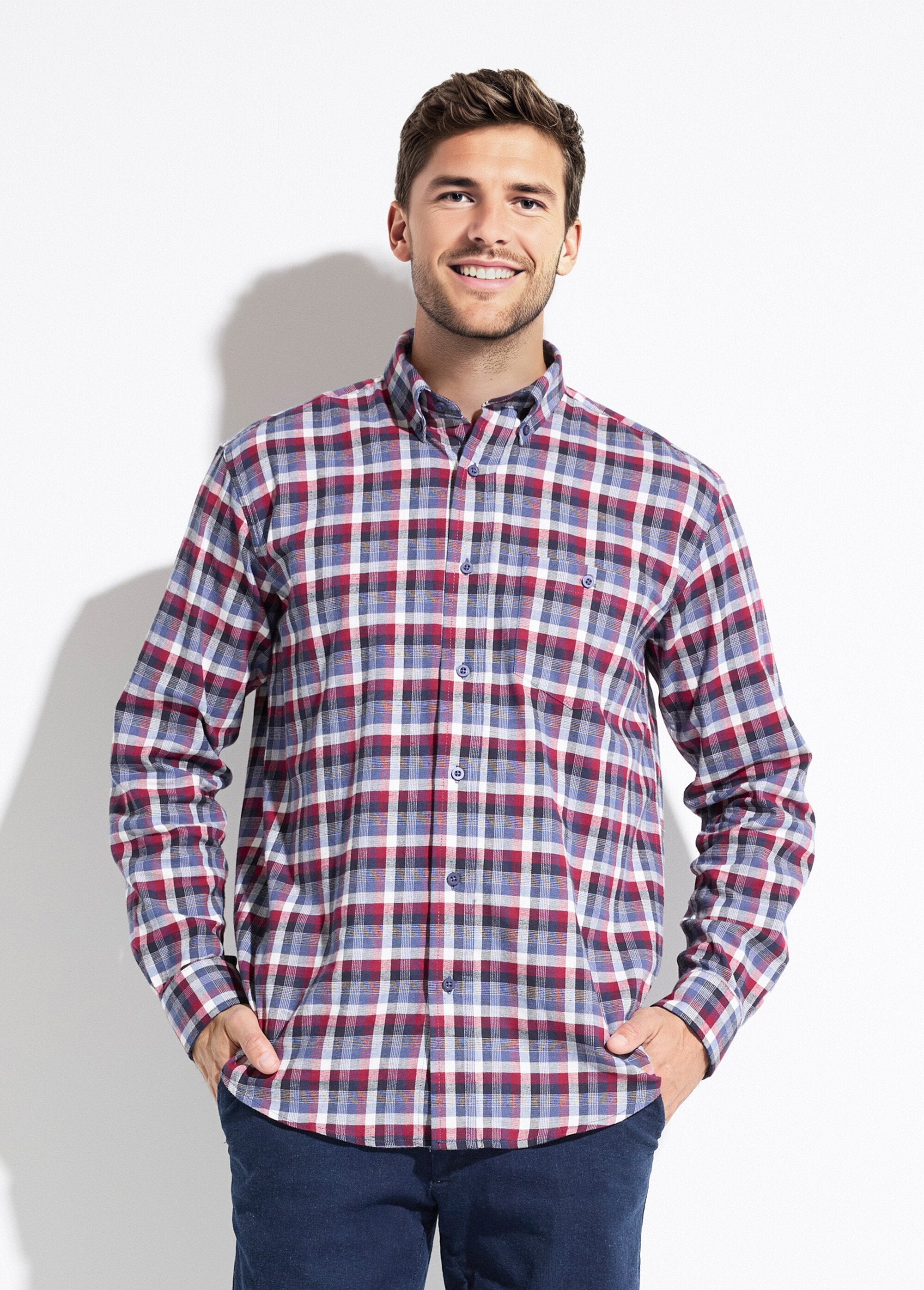 Camisa_de_flanela_elástica_com_mangas_compridas_Bordeaux_FA2_slim