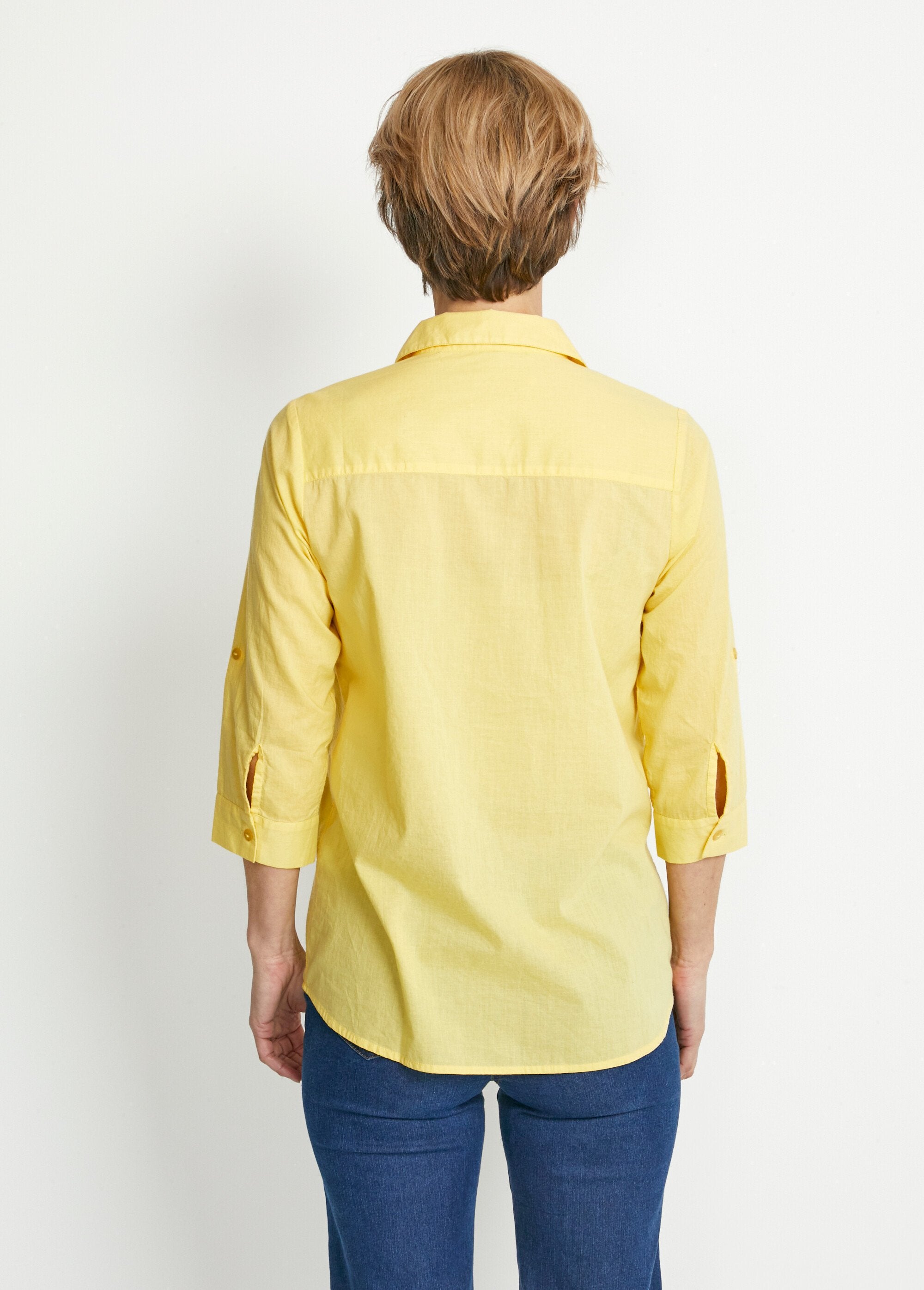 Blusa_longa_de_algodão_estampada_com_botões_Jaune_DO1_slim