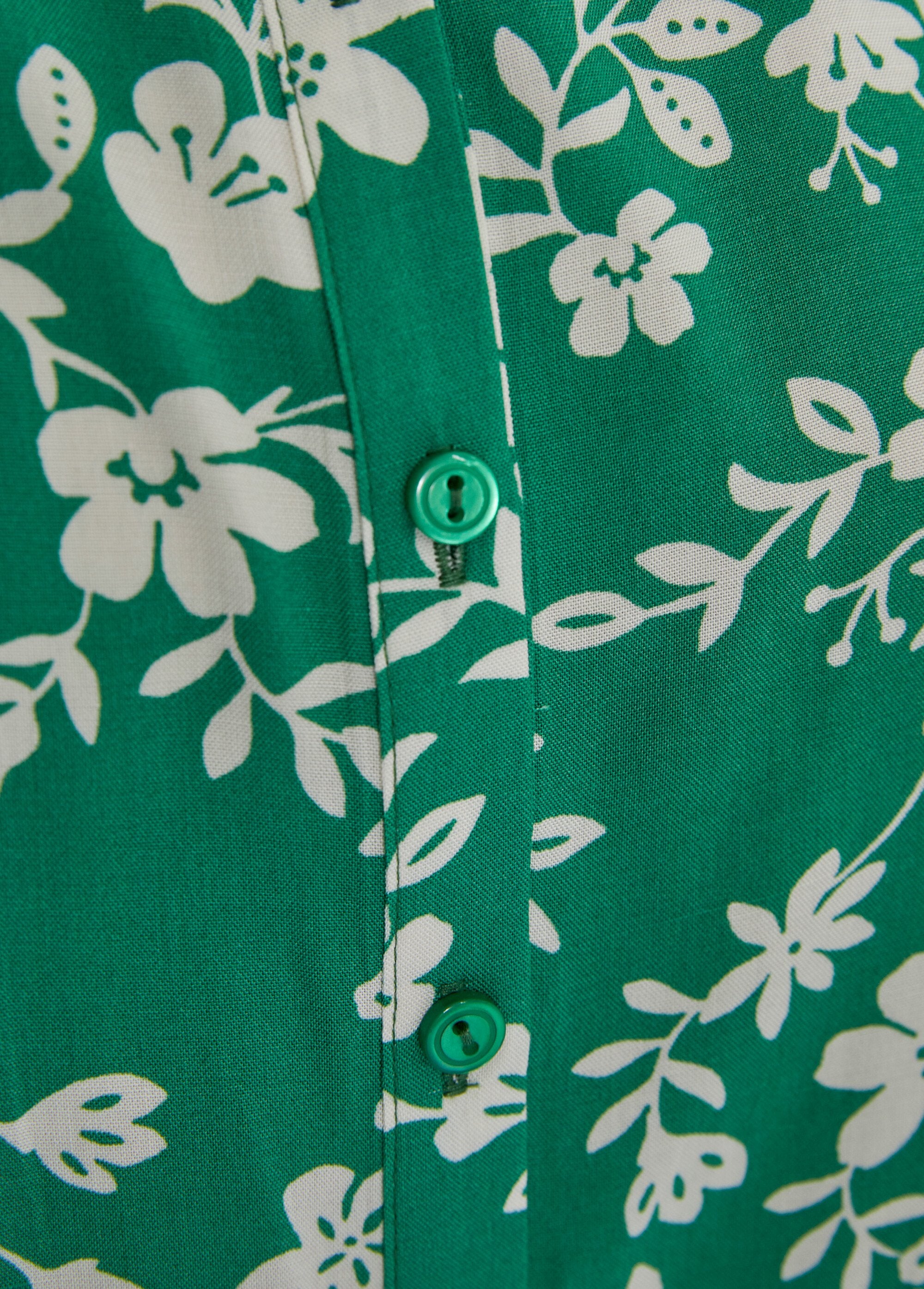 Chemisier_imprimé_manches_3/4_dos_plus_long_Vert_et_blanc_DE2_slim