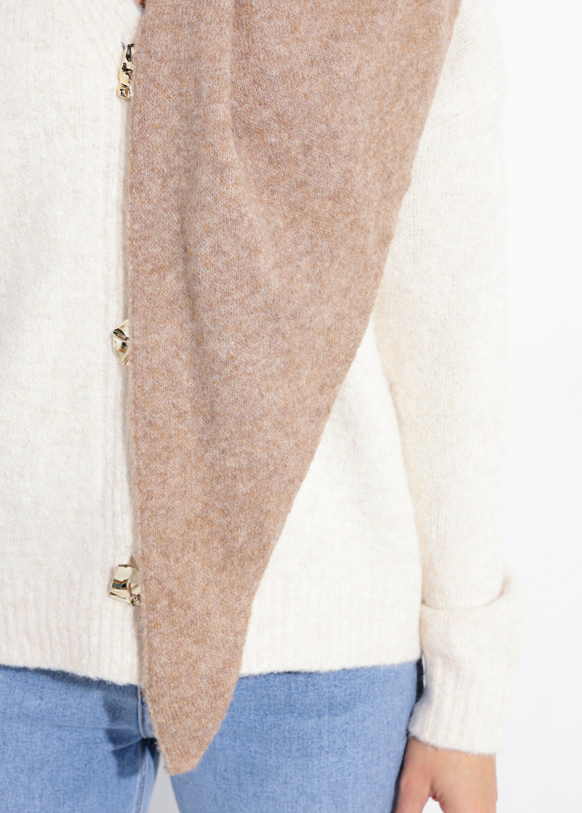 Cachecol_triangular_quente,_malha_de_lã_Camel_DE1_slim