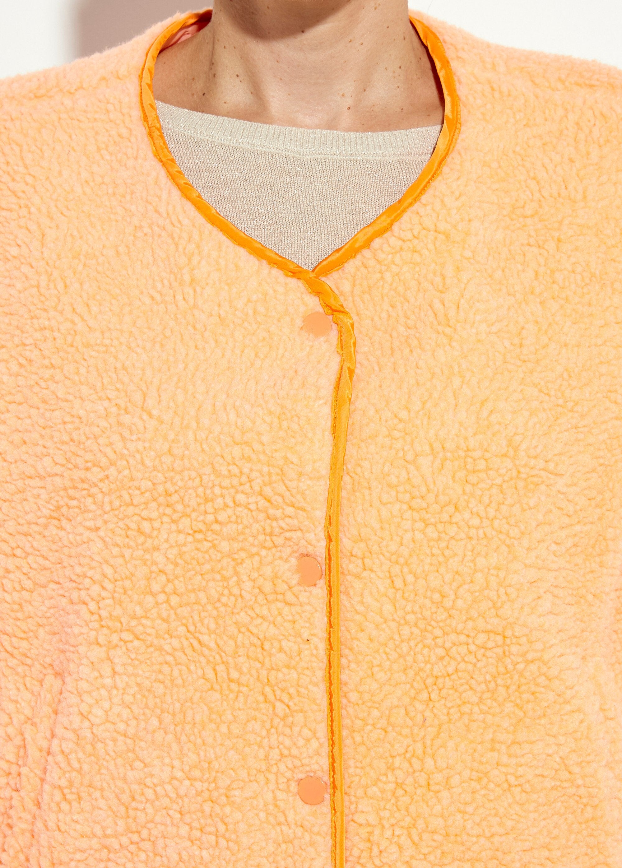 Casaco_de_malha_sem_mangas_em_pele_sintética_fluorescente_Orange_fluo_DE1_slim