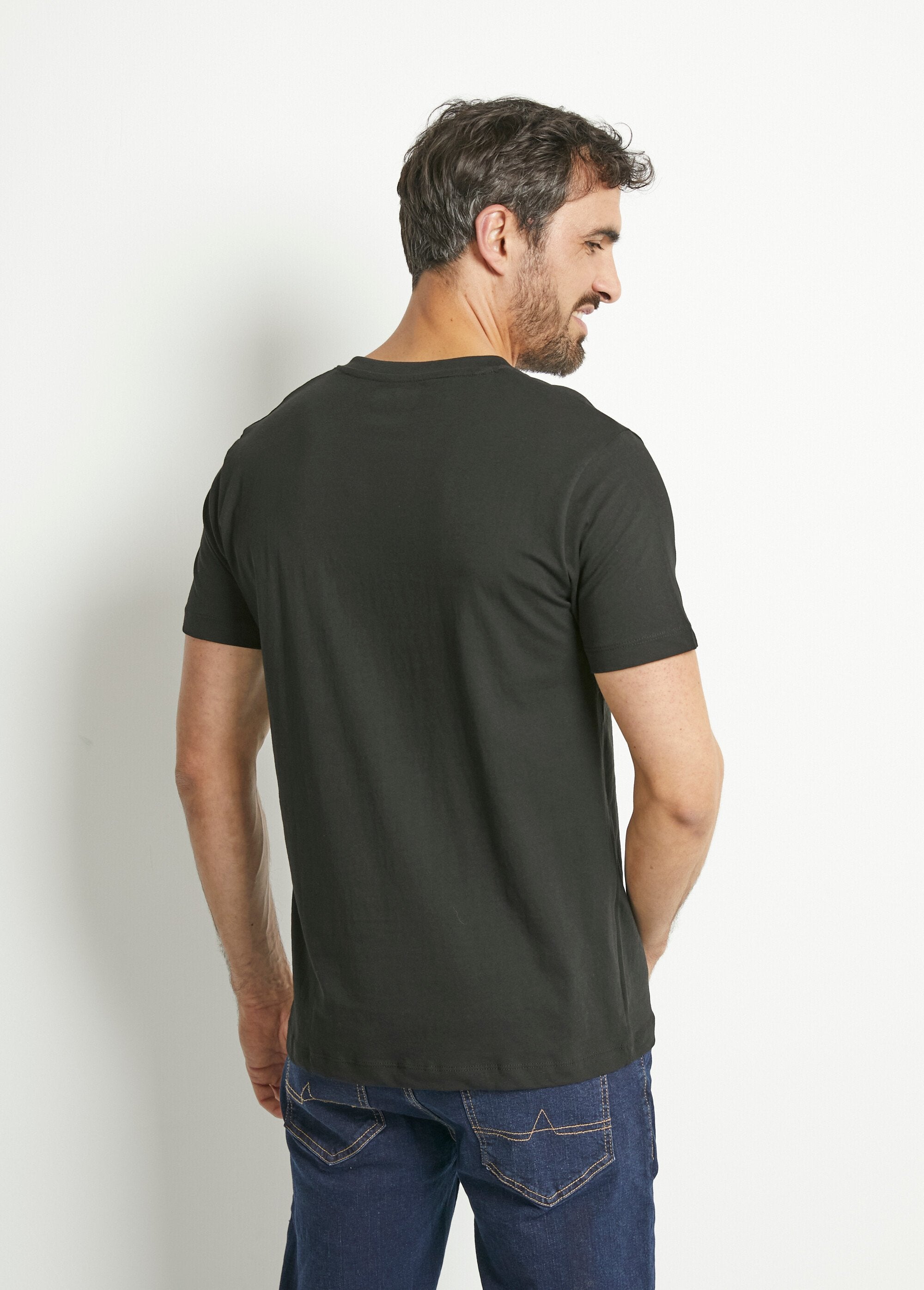 Pacote_de_2_camisetas_com_logo_e_decote_em_V,_leves_Noir_lot_2_DO1_slim