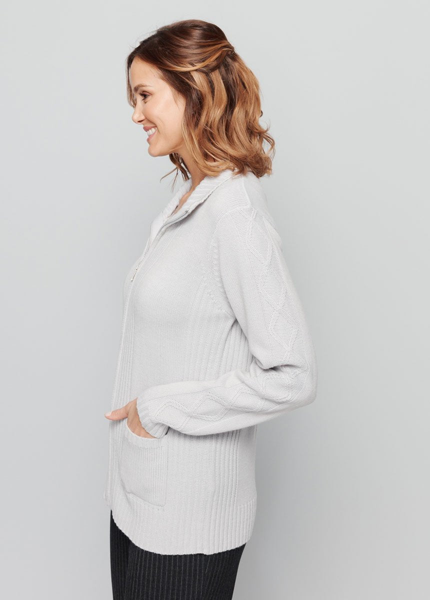 Gilet_zippé_uni_mi-long_maille_épaisse_Argent_DR1_slim