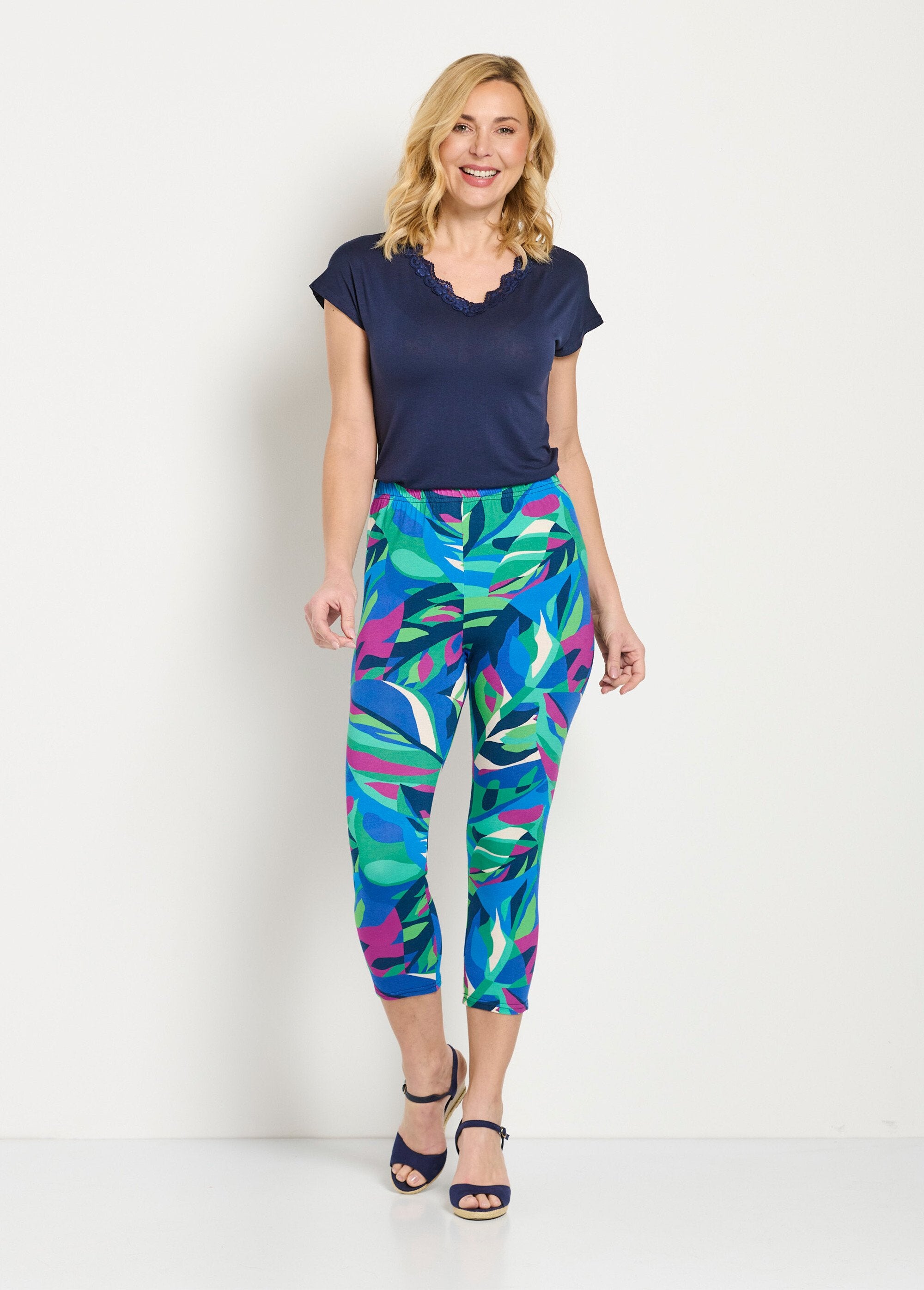 Leggings_curtas_elásticas_com_cintura_elástica_Multicolore_SF1_slim