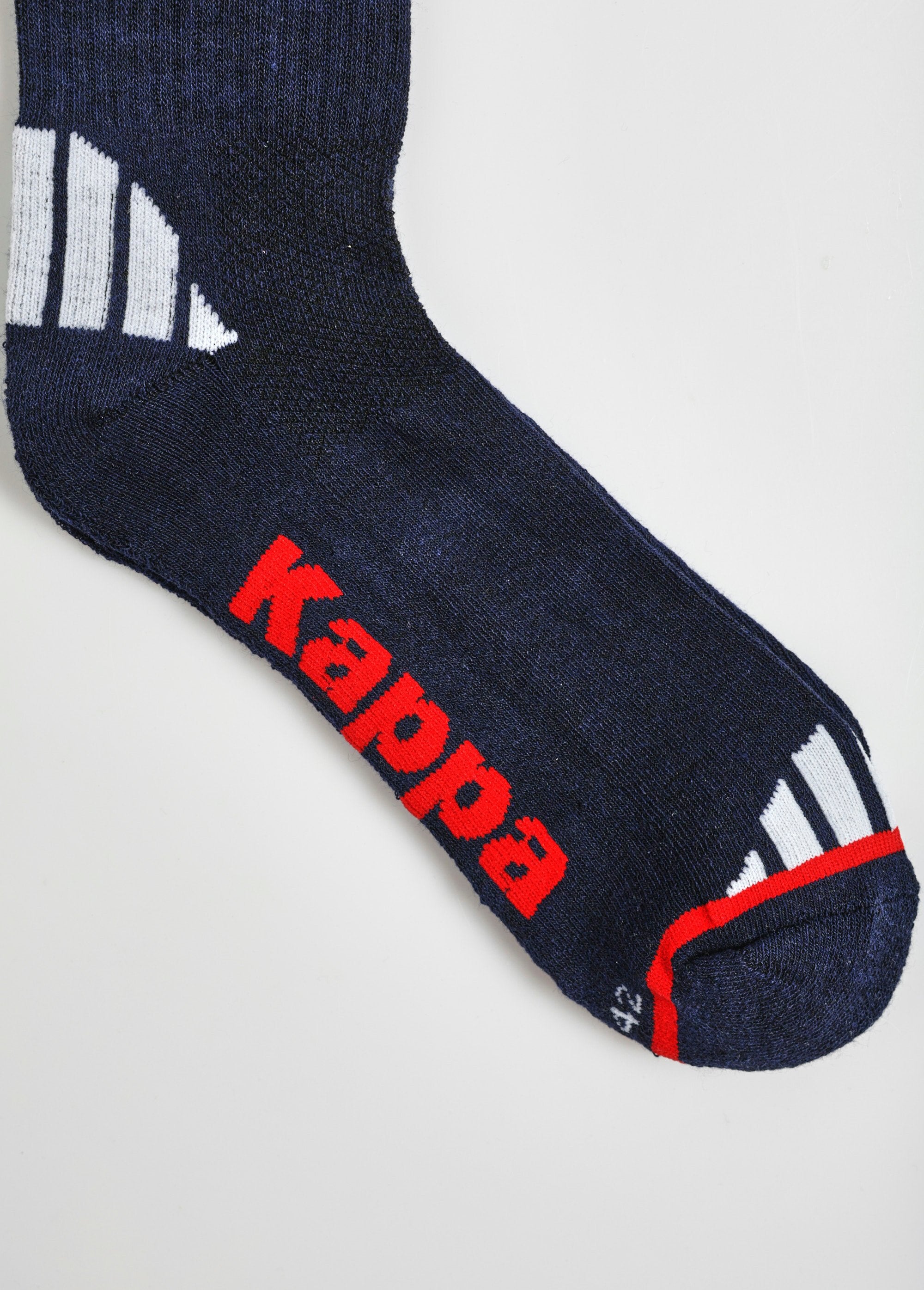 Pacote_de_2_meias_de_algodão_reciclado,_escuras_Bleu_et_gris_DE2_slim