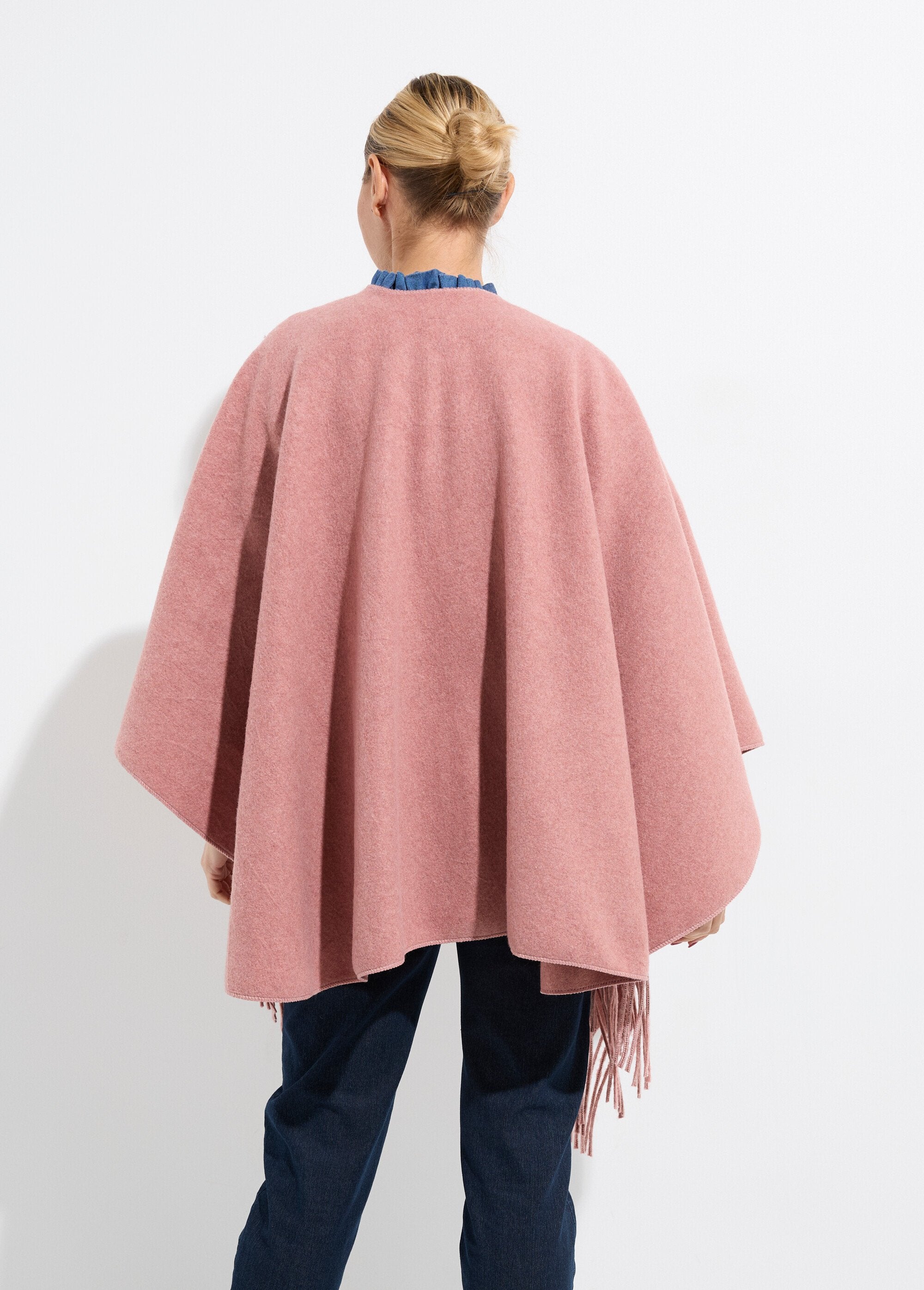 Manteau_cape_à_franges_aspect_lainage_Rose_DO1_slim