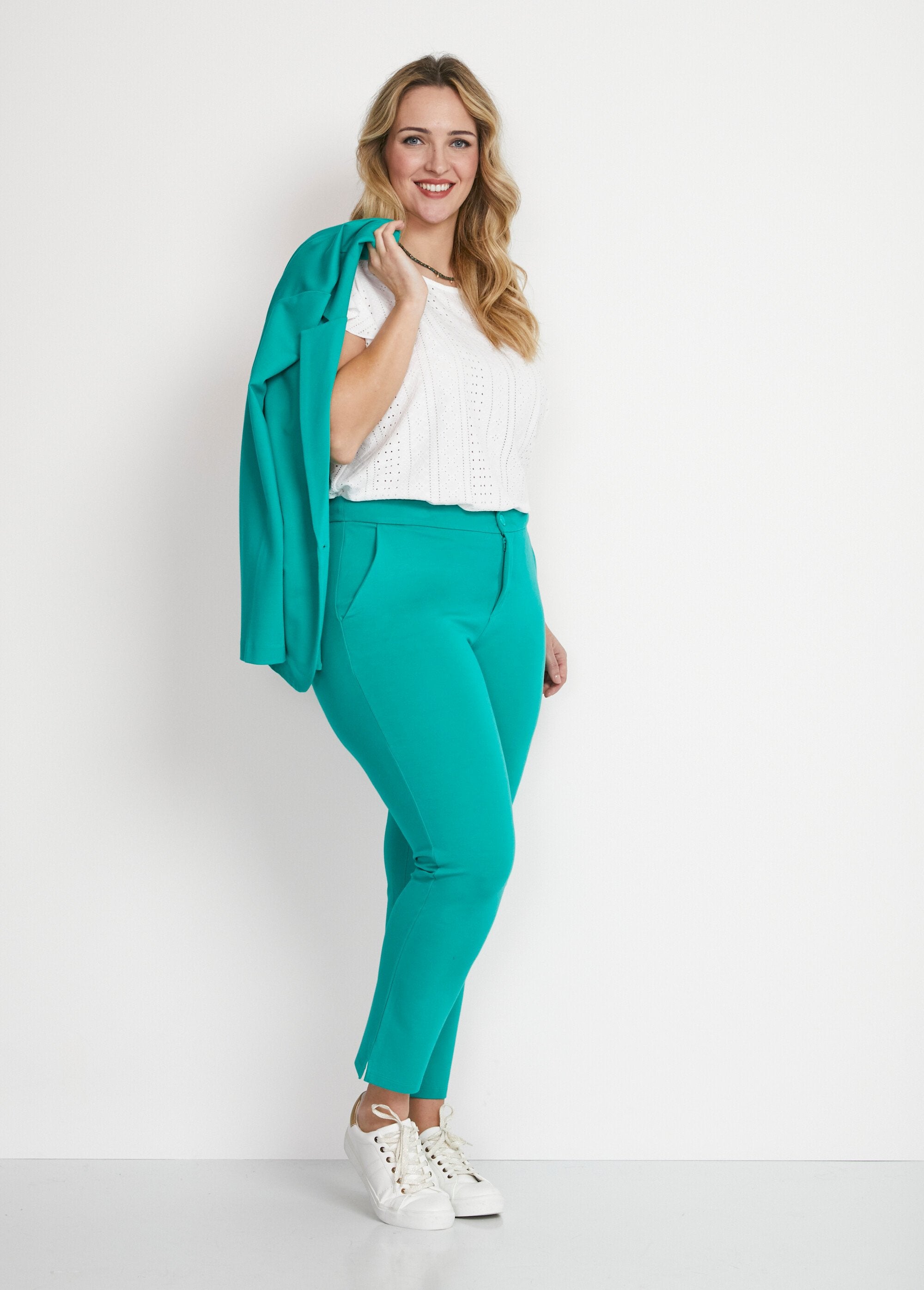 Pantalon_droit_7/8ème_maille_milano_Vert_SF1_curvy