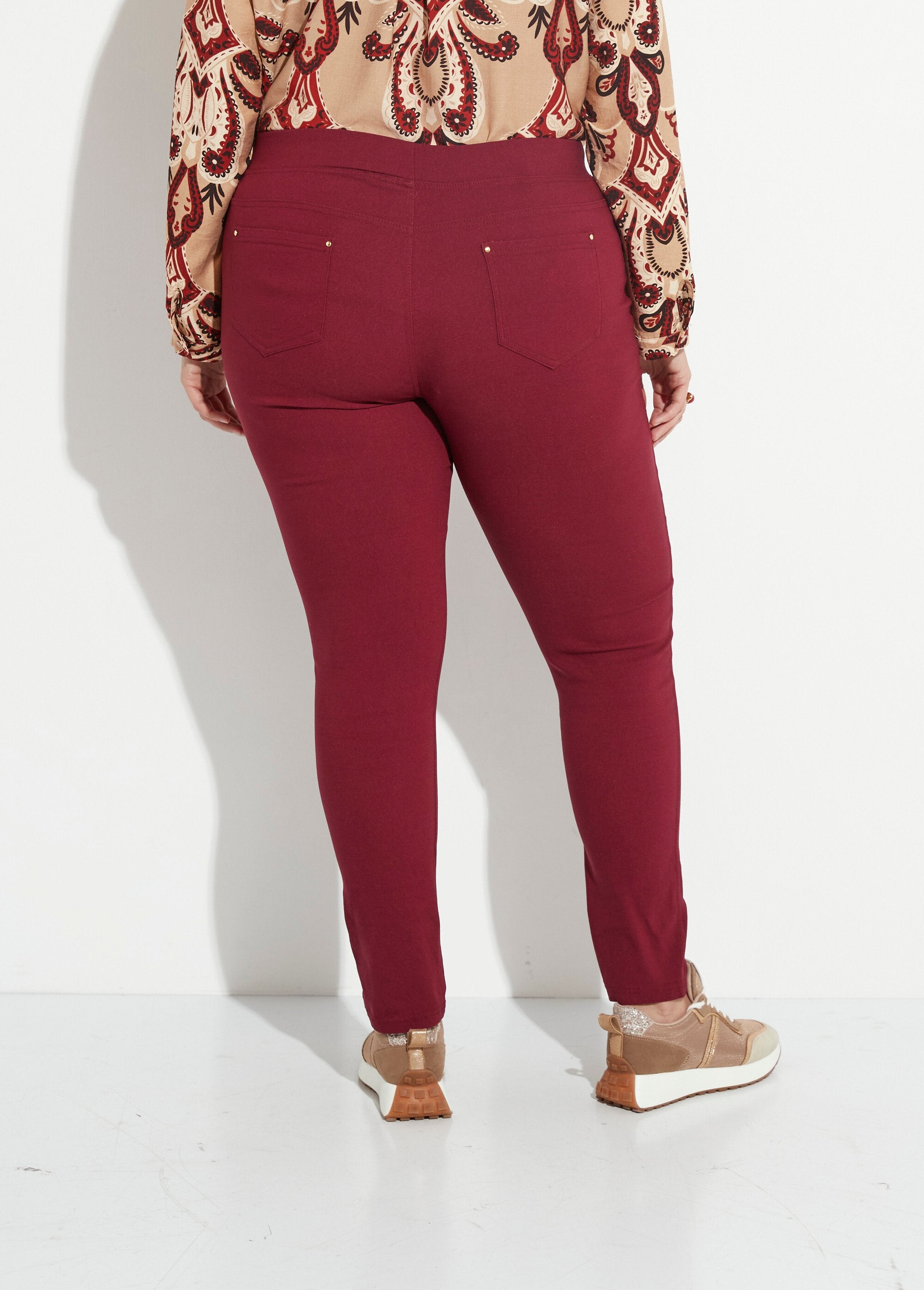 Pantalon_extensible_taille_élastiquée_Bordeaux_DO1_curvy
