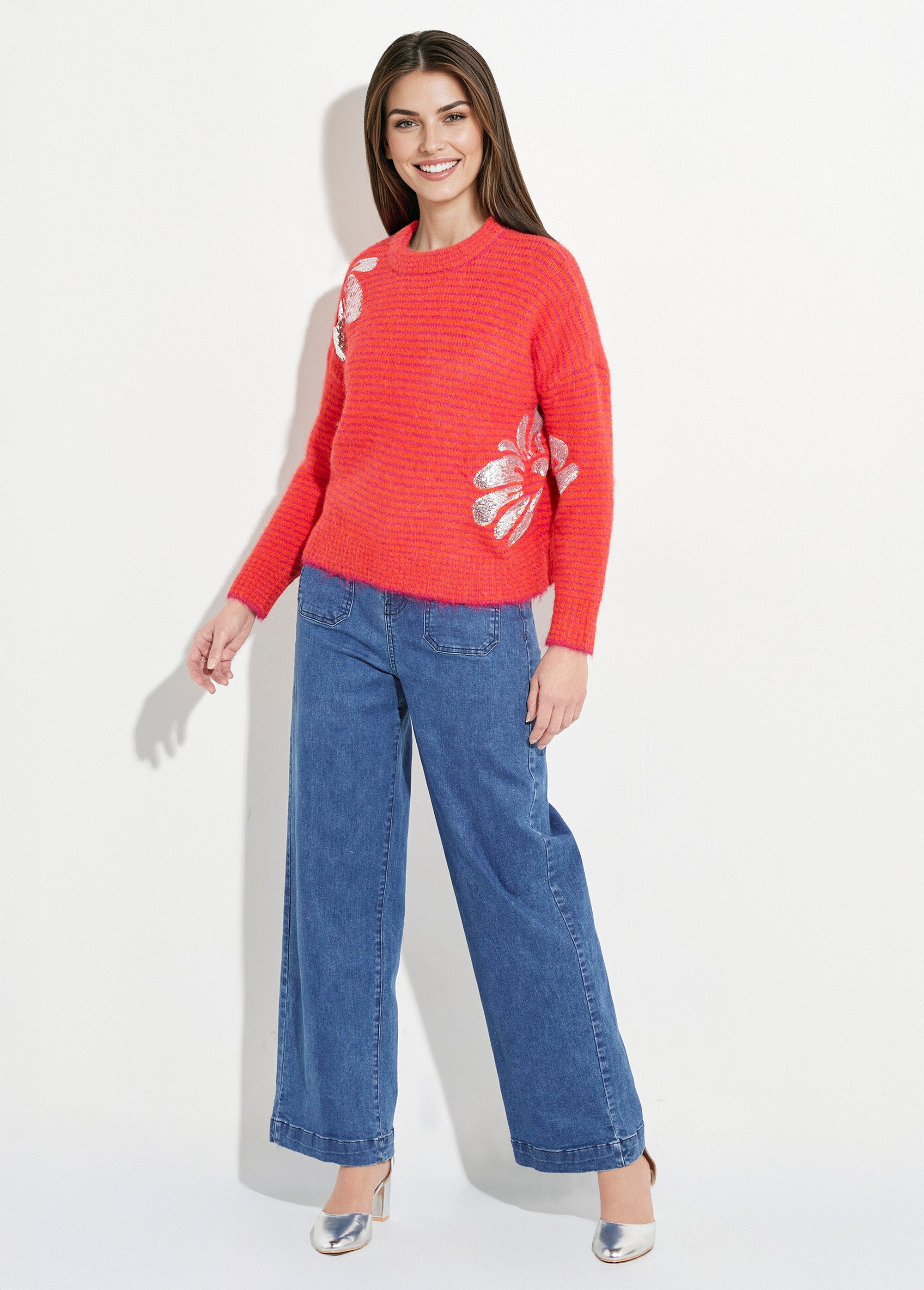 Camisola_quente_às_riscas_com_lã,_motivos_florais_Rose_et_orange_SF1_slim