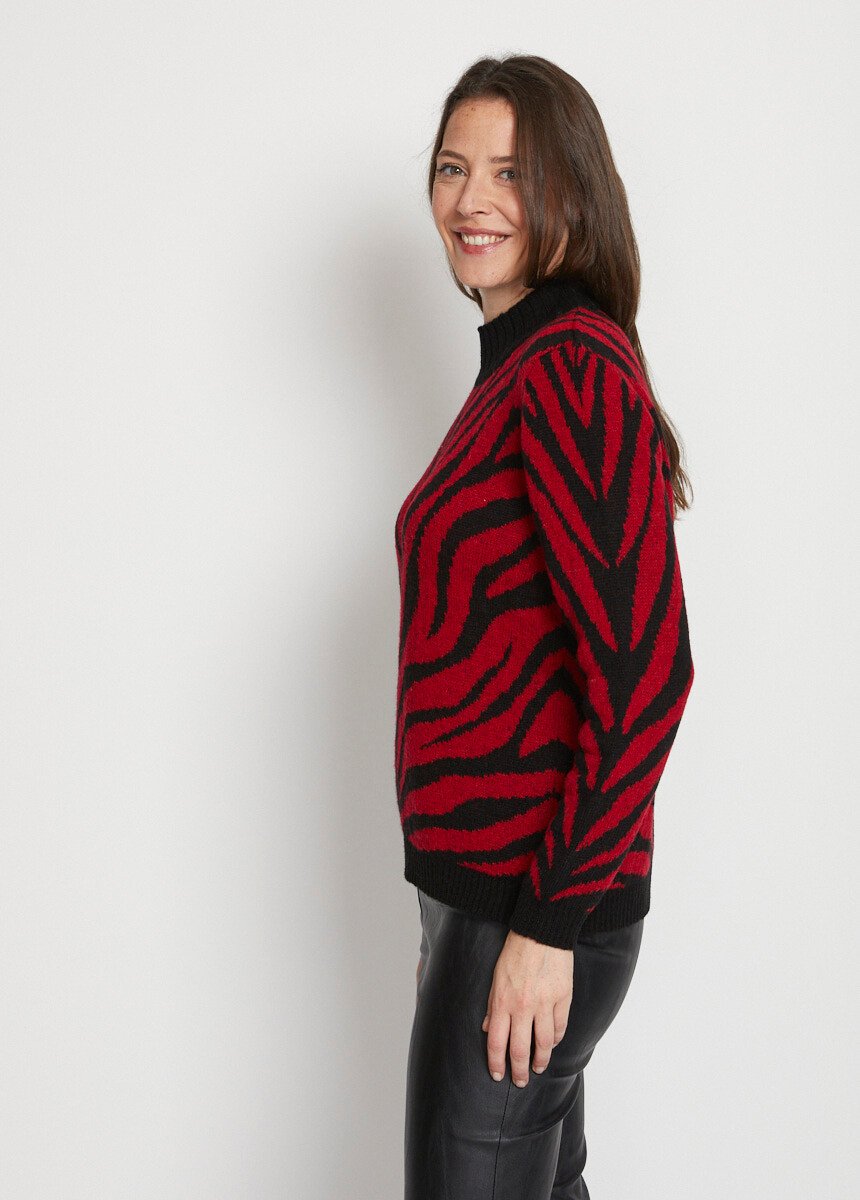 Suéter_de_gola_alta_jacquard_zebra_Rouge_et_noir_DR1_slim