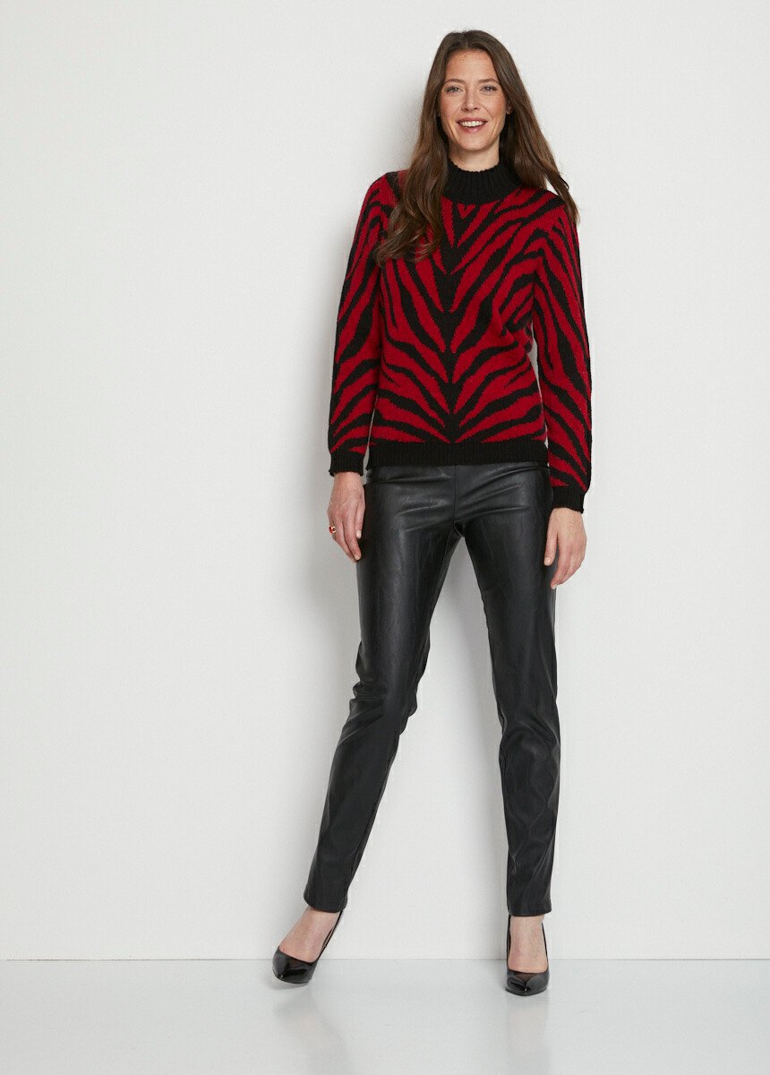 Suéter_de_gola_alta_jacquard_zebra_Rouge_et_noir_SF1_slim