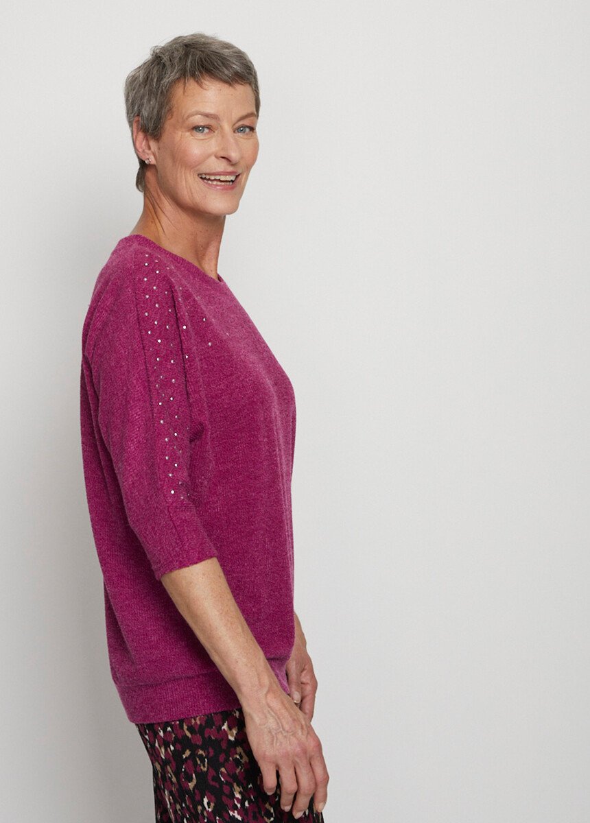 Camiseta_volume_manga_3/4_quimono_Fuchsia_DR1_slim