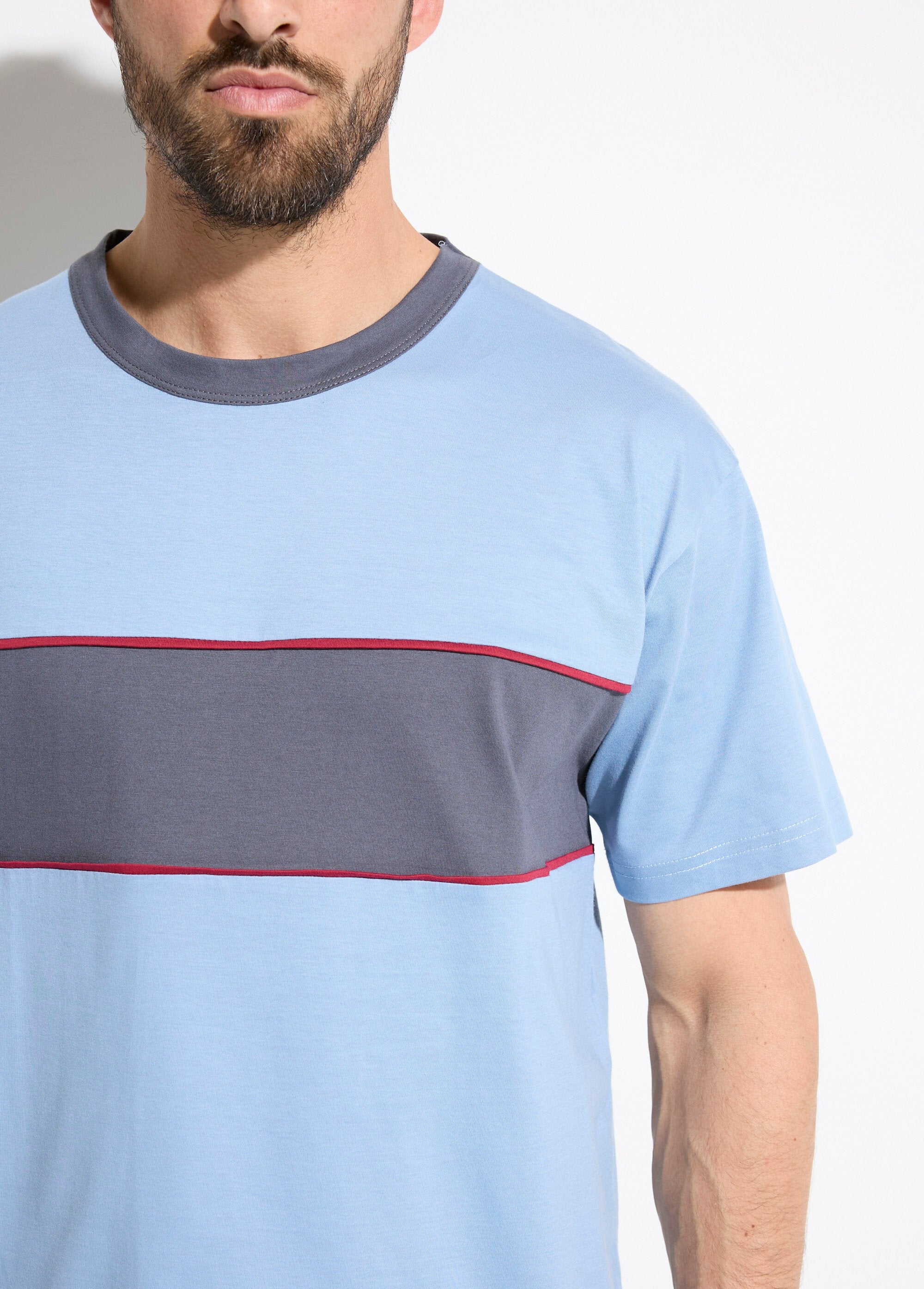 Pijama_curto_de_algodão_bicolor_Bleu_DE1_slim