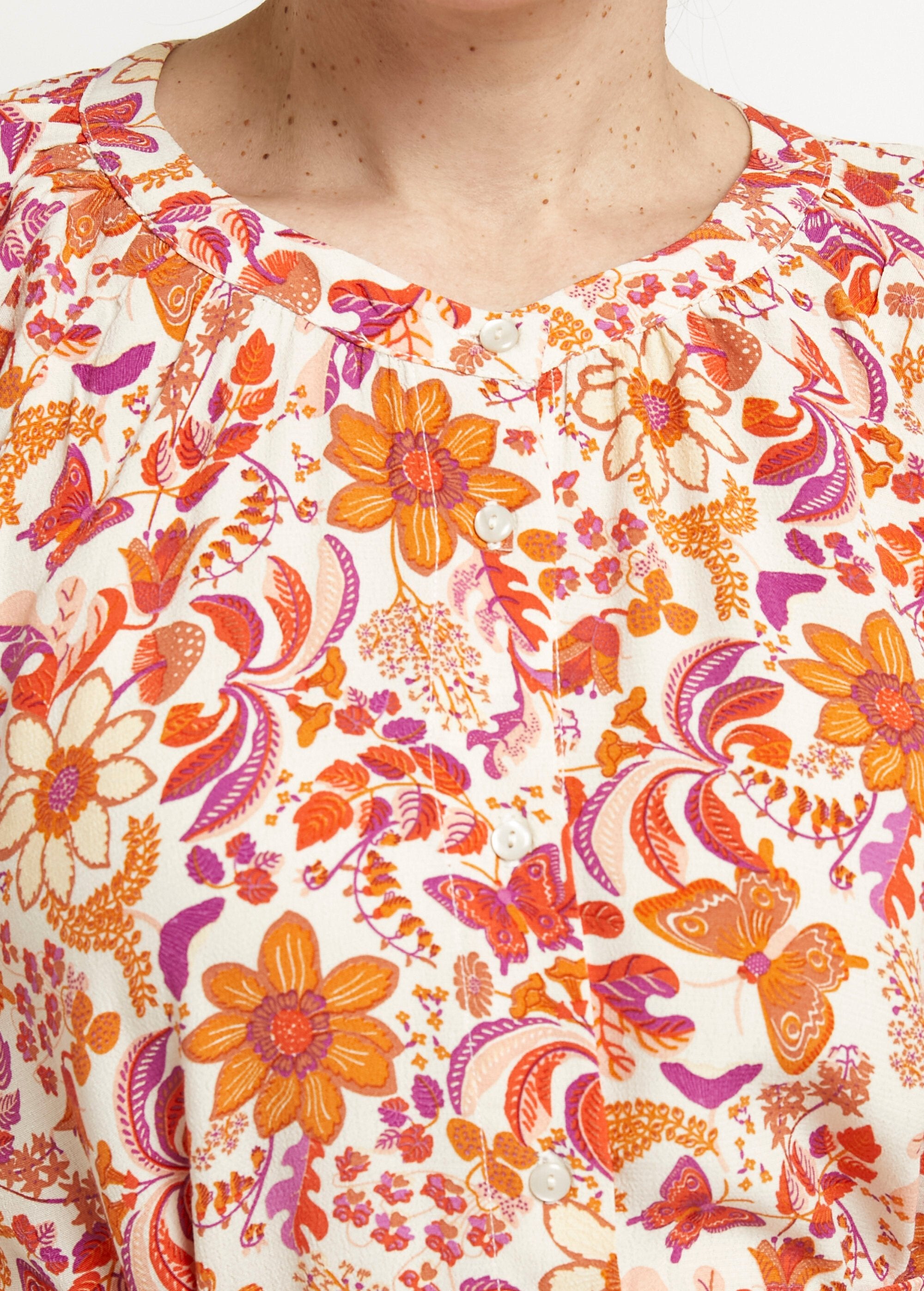 Vestido_longo_abotoado_com_manga_3/4_Orange_imprime_DE1_slim