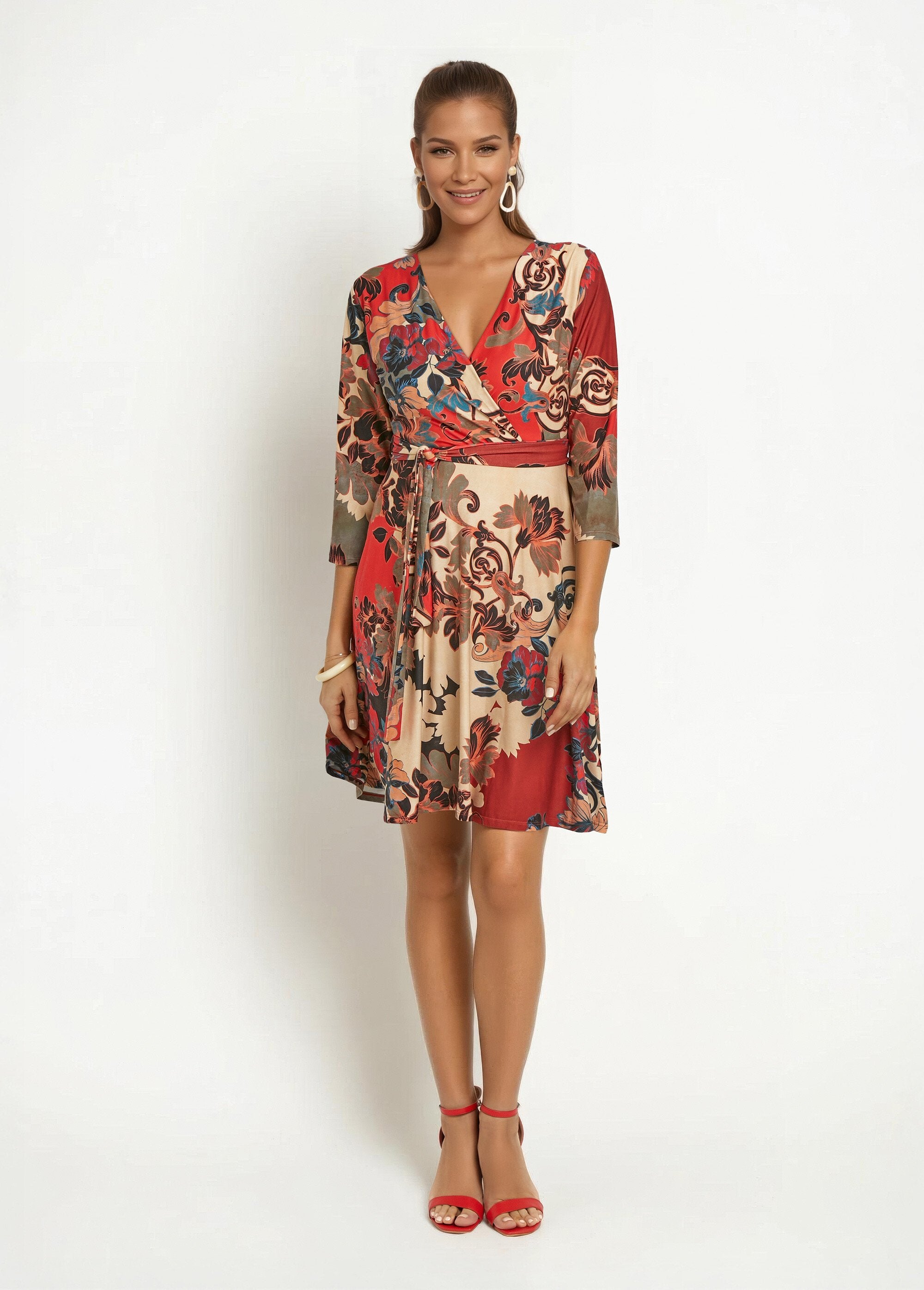Vestido_wrap_stretch,_padrão_japonês_Orange_et_beige_FA1_slim