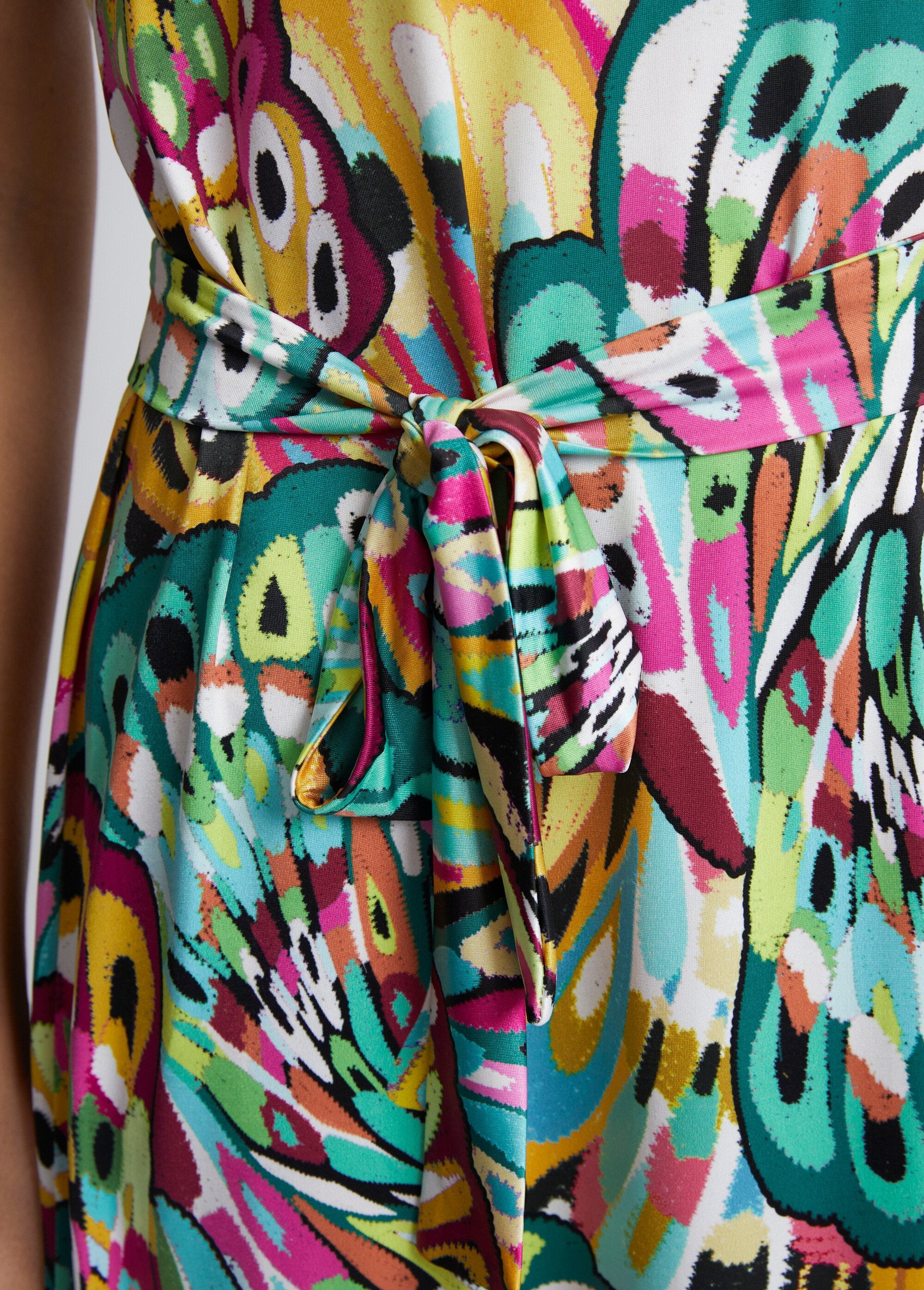 Vestido_curto_de_túnica_com_decote_em_V_estampado_Vert_et_rose_DE3_slim