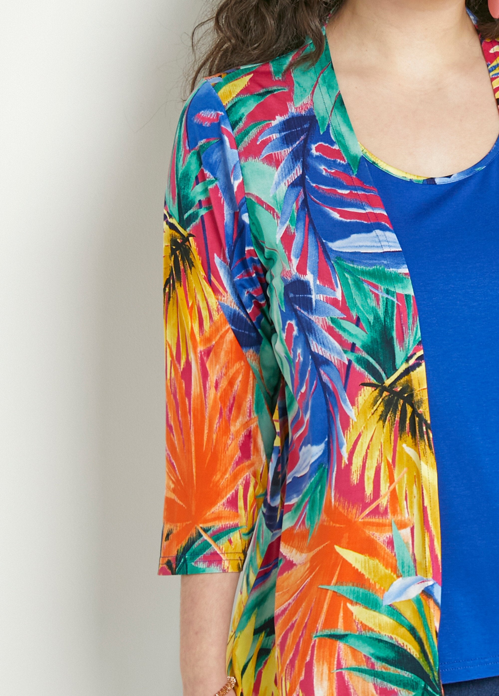 Camiseta_longa_2_em_1_com_estampa_tropical_Multicolore_DE1_curvy