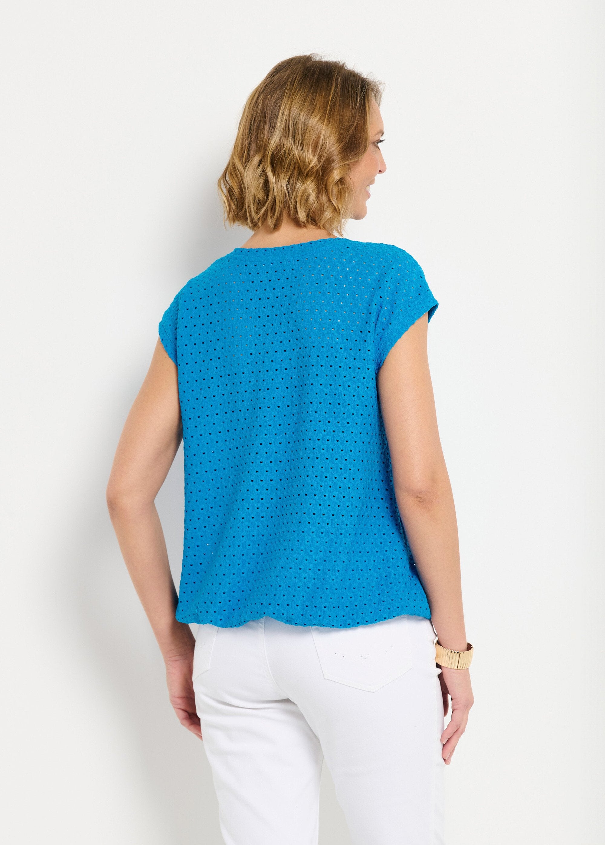 Camiseta_solta_com_blusa_curta_lisa_decote_em_V_Turquoise_DO1_slim