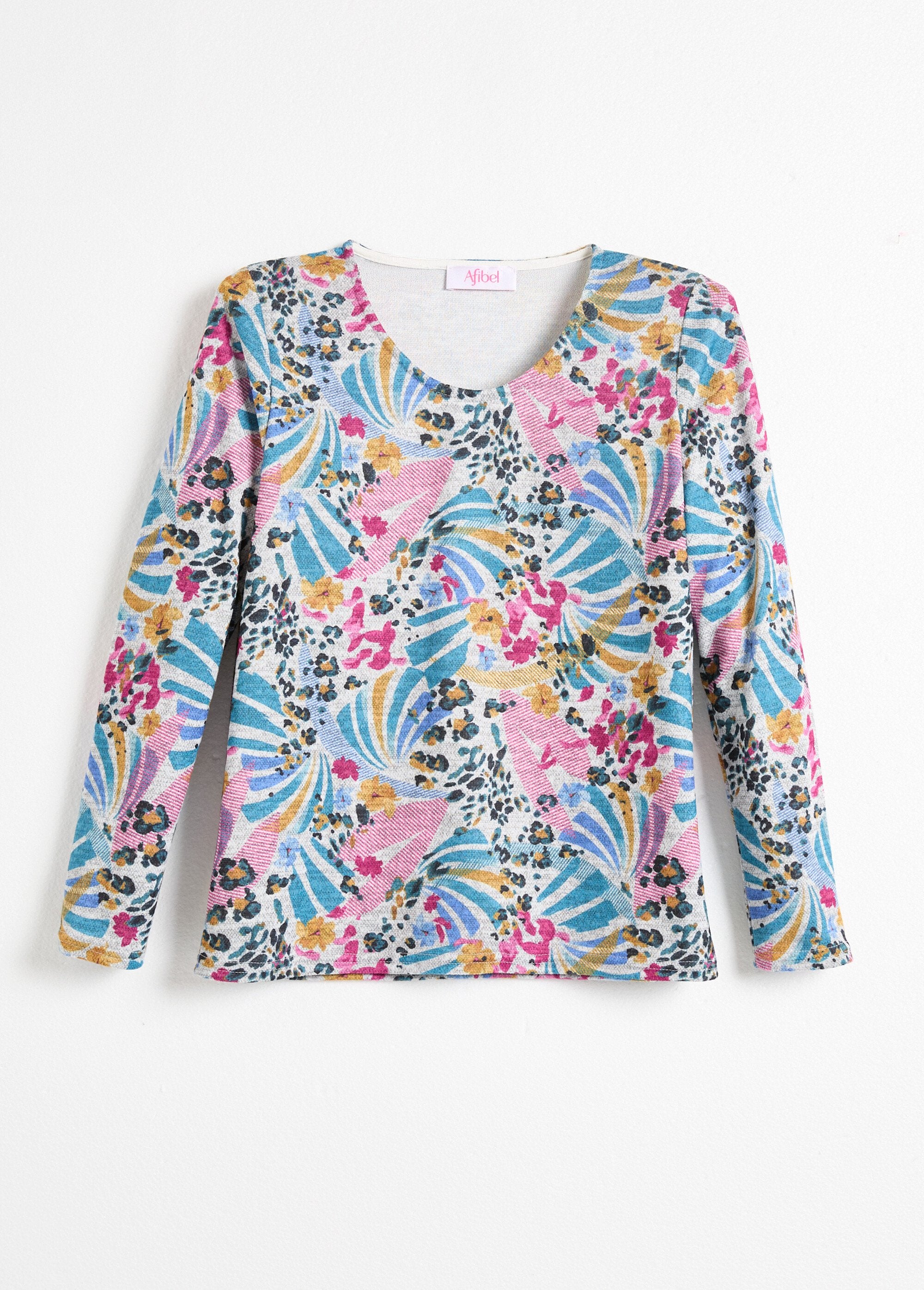 T-shirt_com_estampado_quente,_gola_redonda,_mangas_compridas_Gris_et_rose_AP1_slim