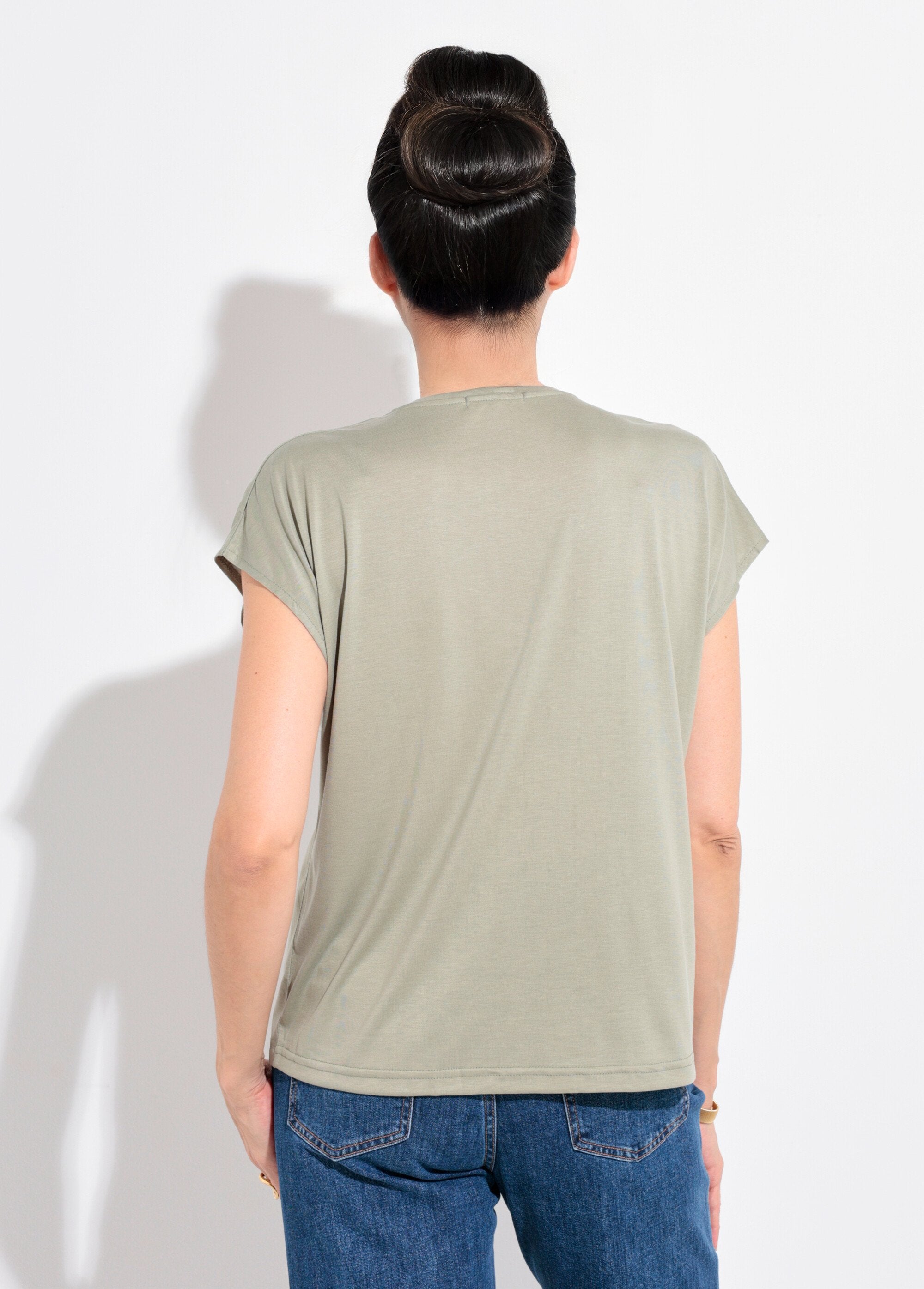 Camiseta_larga_de_manga_curta_Kaki_clair_DO1_slim