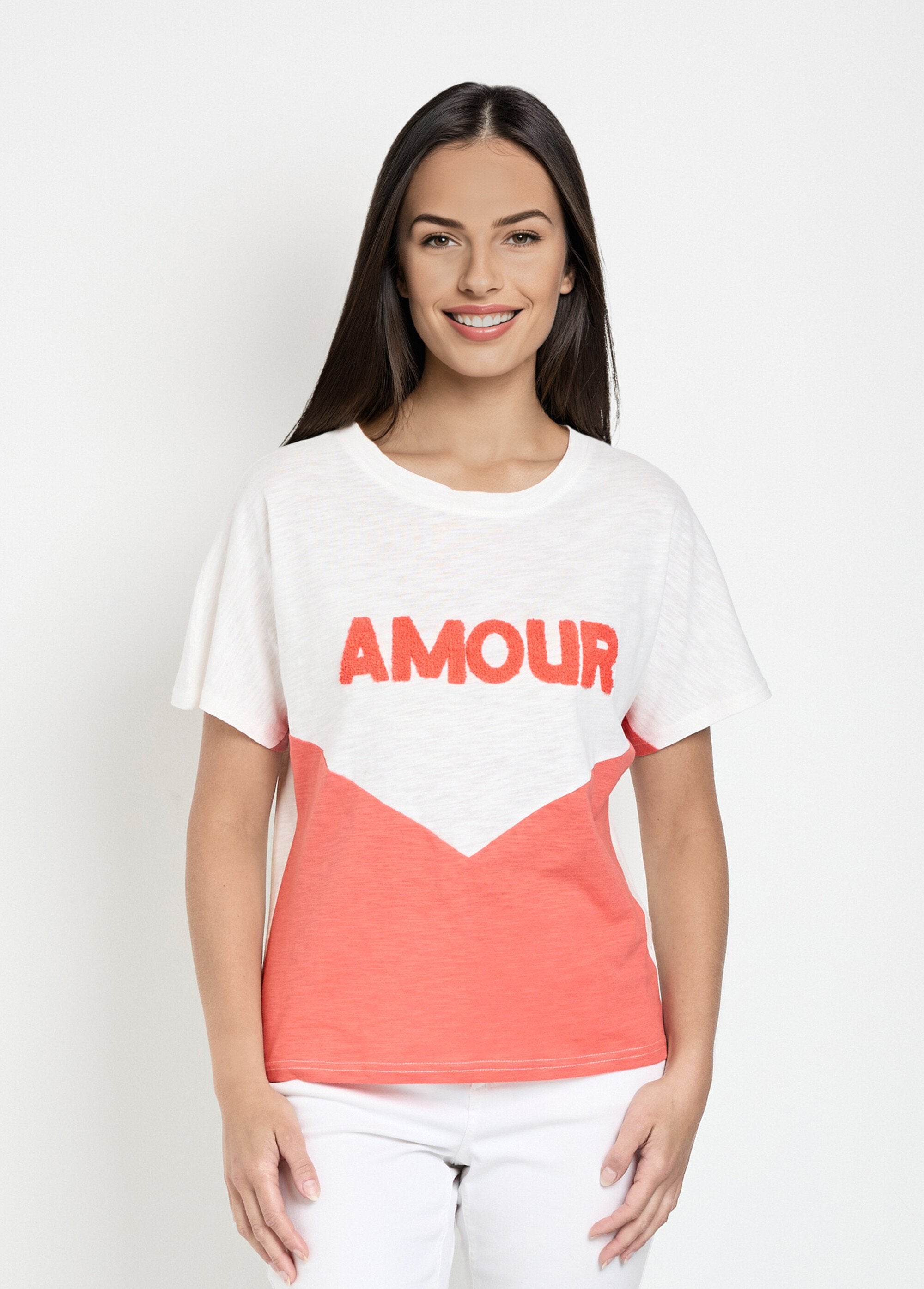 Camiseta_de_malha_bicolor_com_mensagem_Corail_et_blanc_FA1_slim