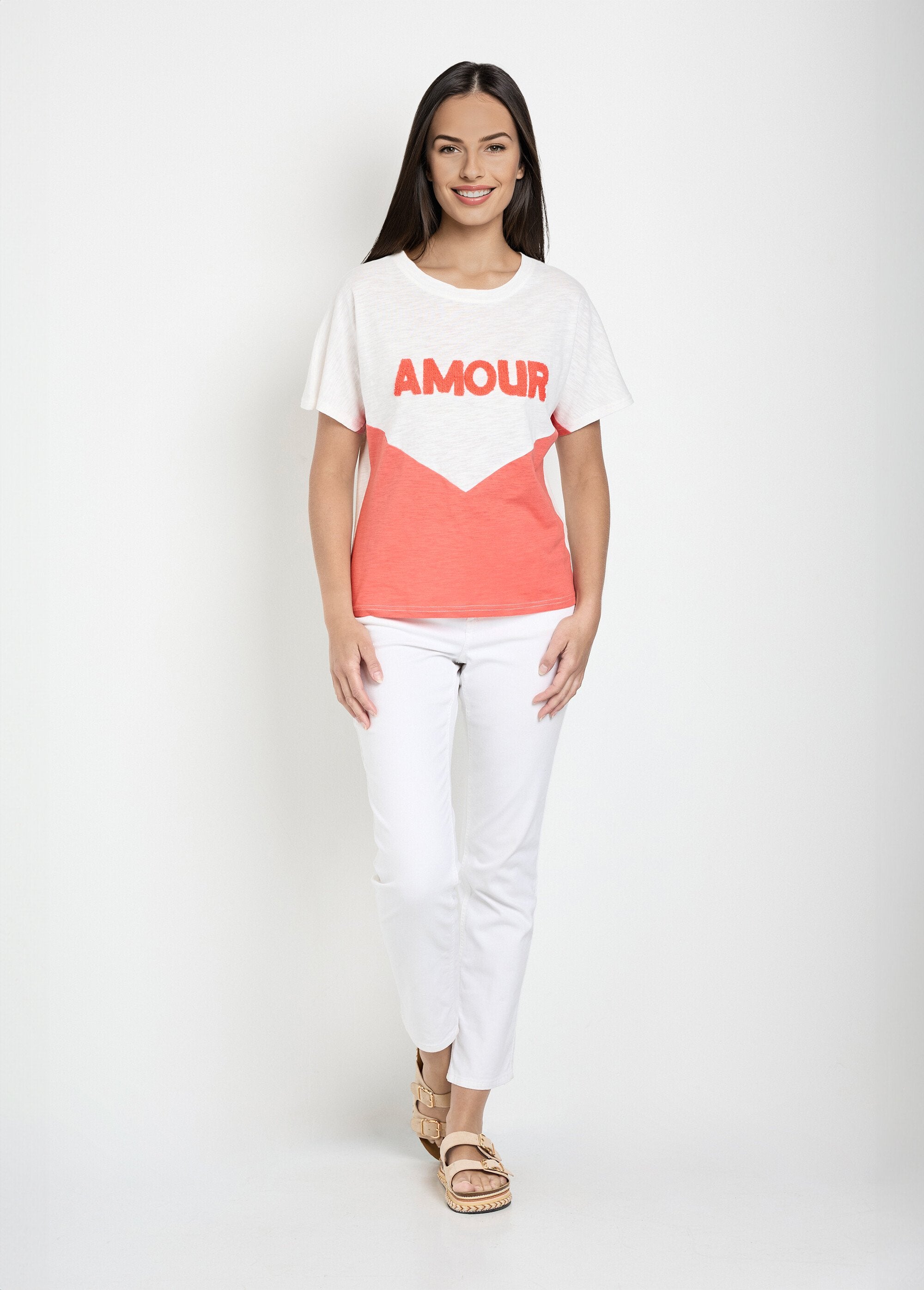 Camiseta_de_malha_bicolor_com_mensagem_Corail_et_blanc_SF1_slim