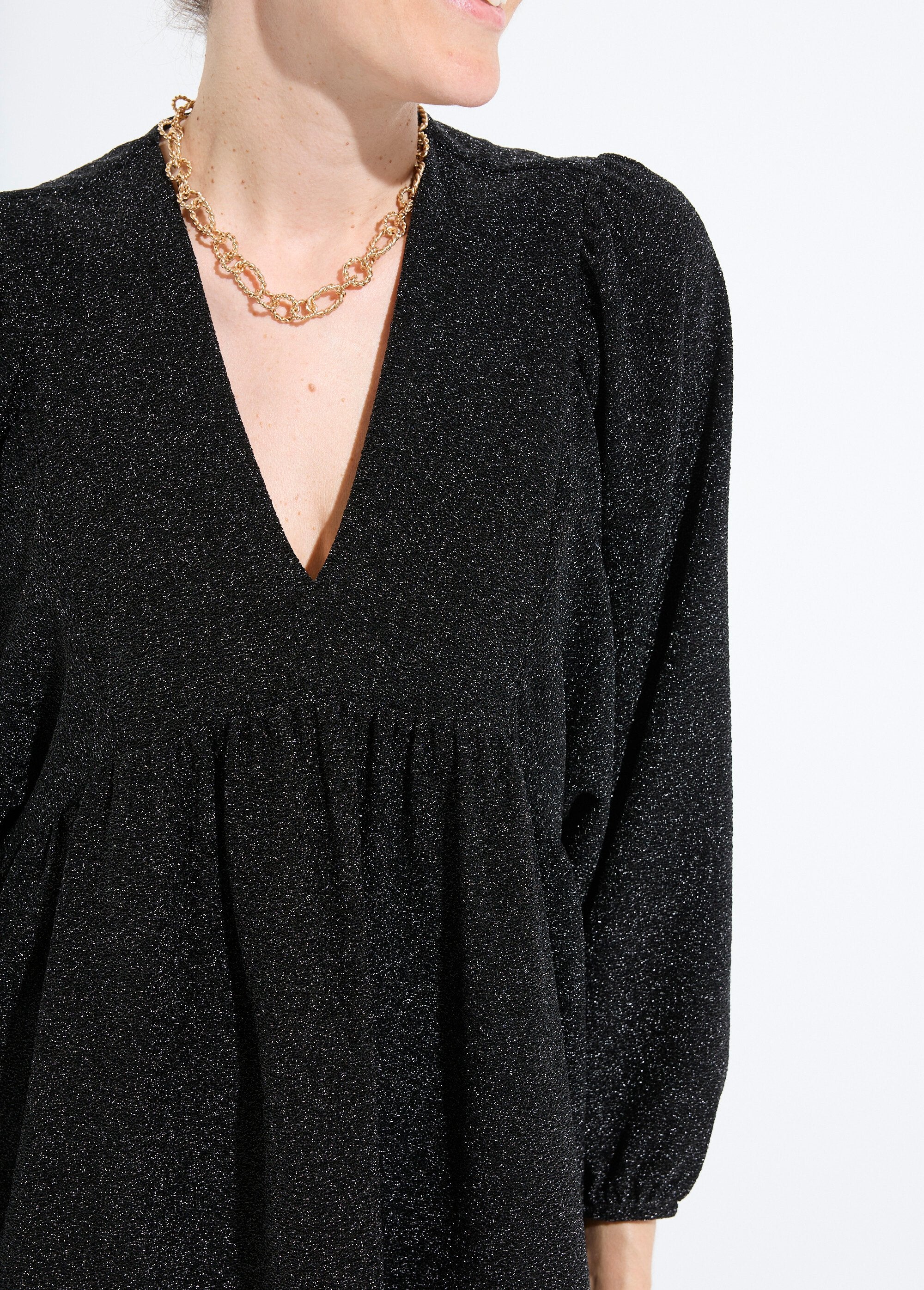 Túnica_de_malha_brilhante_com_mangas_bufantes_Noir_DE1_slim