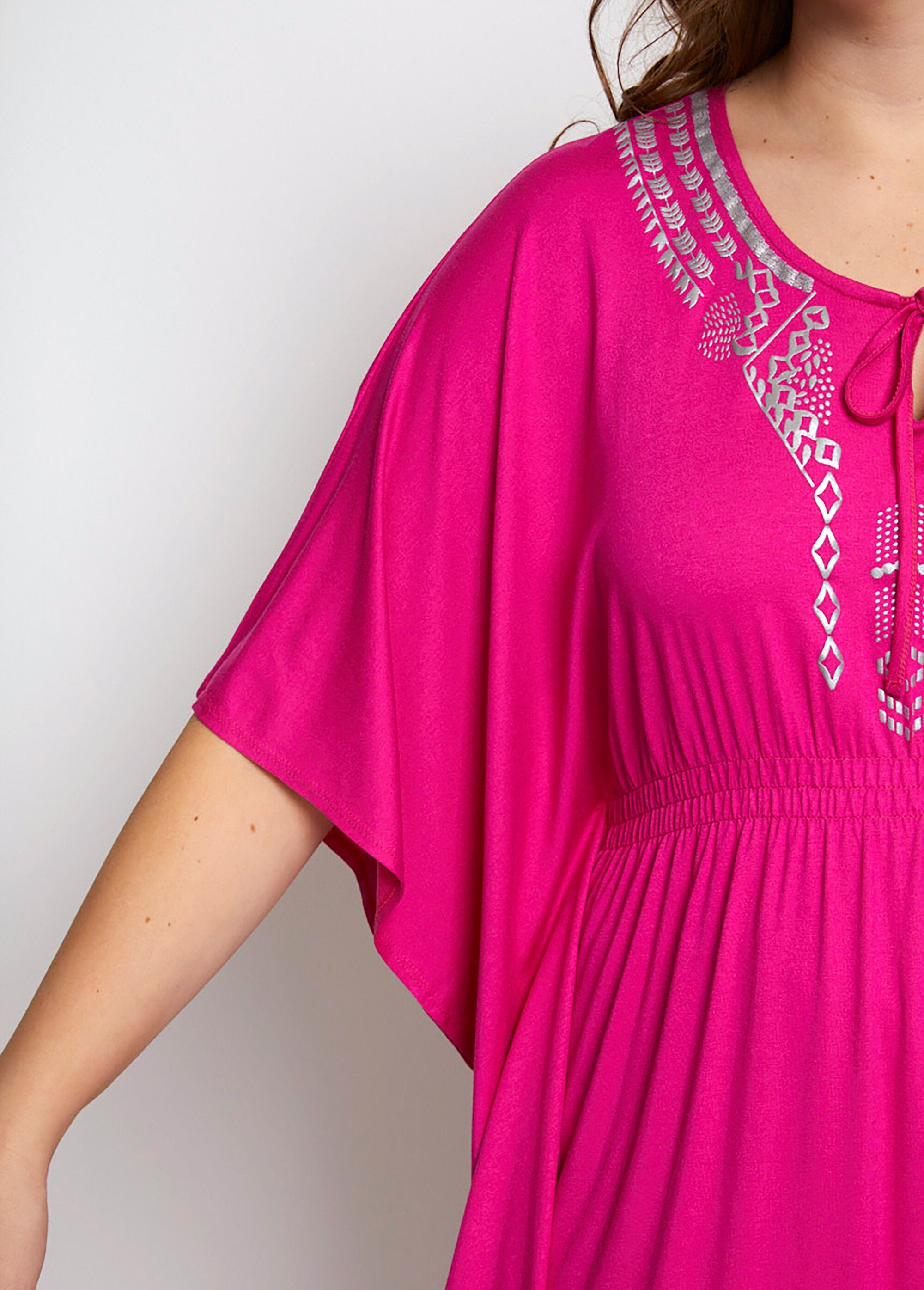 Tee-shirt_longueur_tunique_volume_T_Fuchsia_DE2_curvy