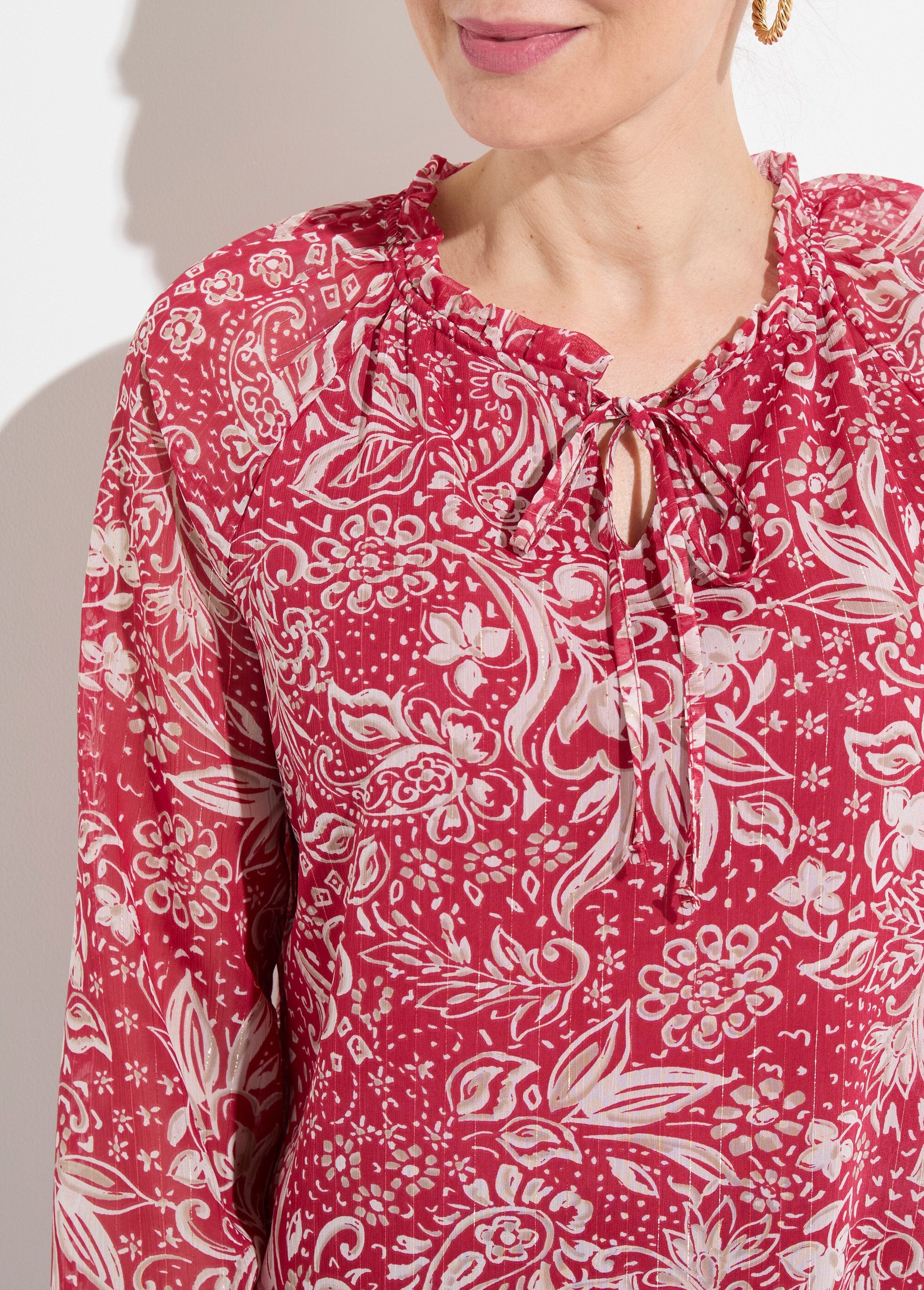 Túnica_comprida_em_voile_floral_brilhante_com_gola_com_folhos_Imp_bordeaux_DE1_slim