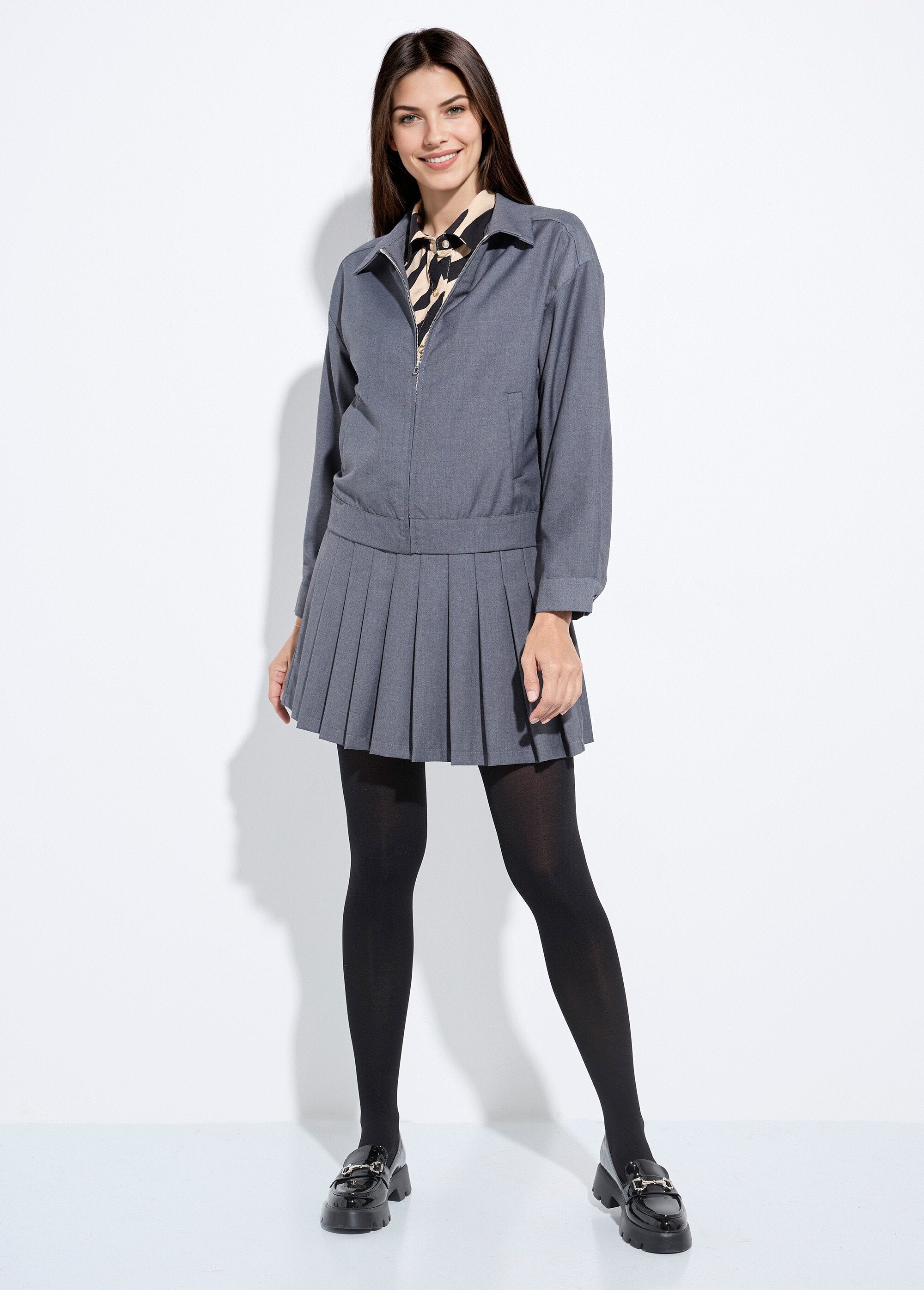 Casaco_com_fecho_de_correr_mosqueado_escuro_Gris_SF1_slim