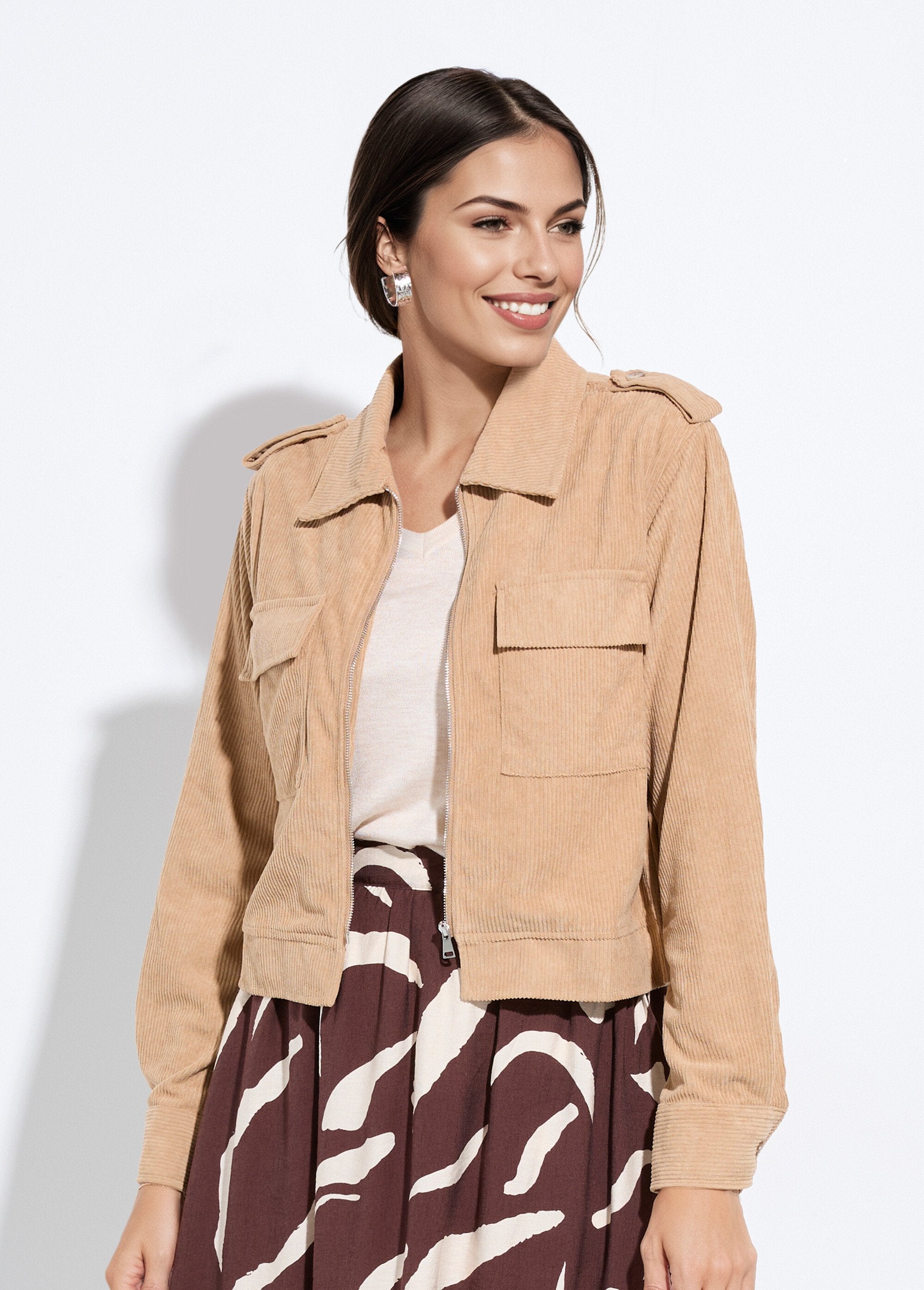 Blouson_zippé_court_velours_grosses_cotes_Beige_FA1_slim