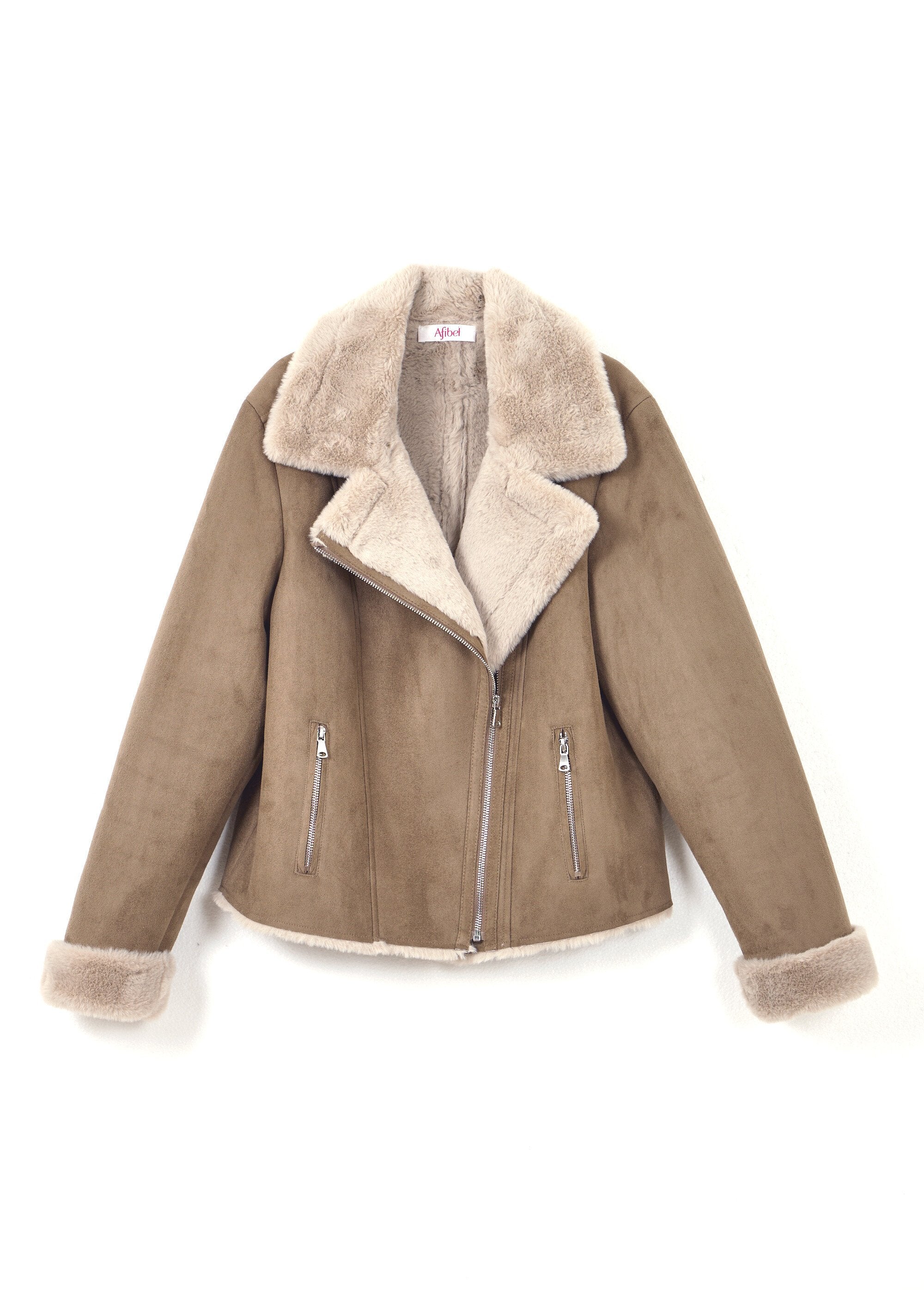 Jaqueta_com_zíper_estilo_pele_de_carneiro_Taupe_AP1_slim