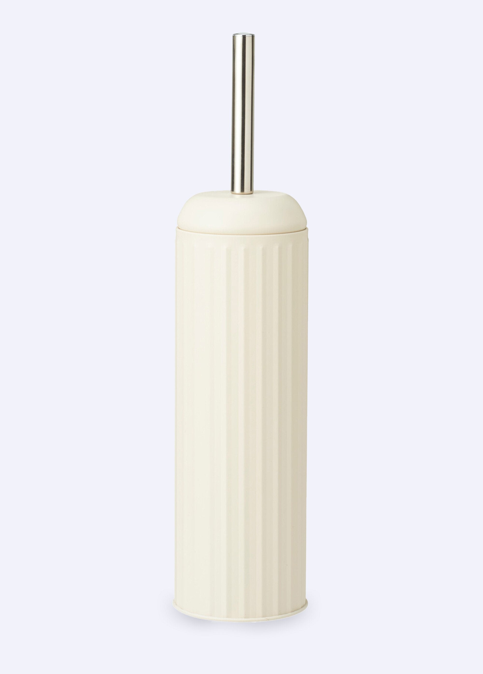 Brosse_pour_WC,_en_métal__strié_Creme_FA1_slim