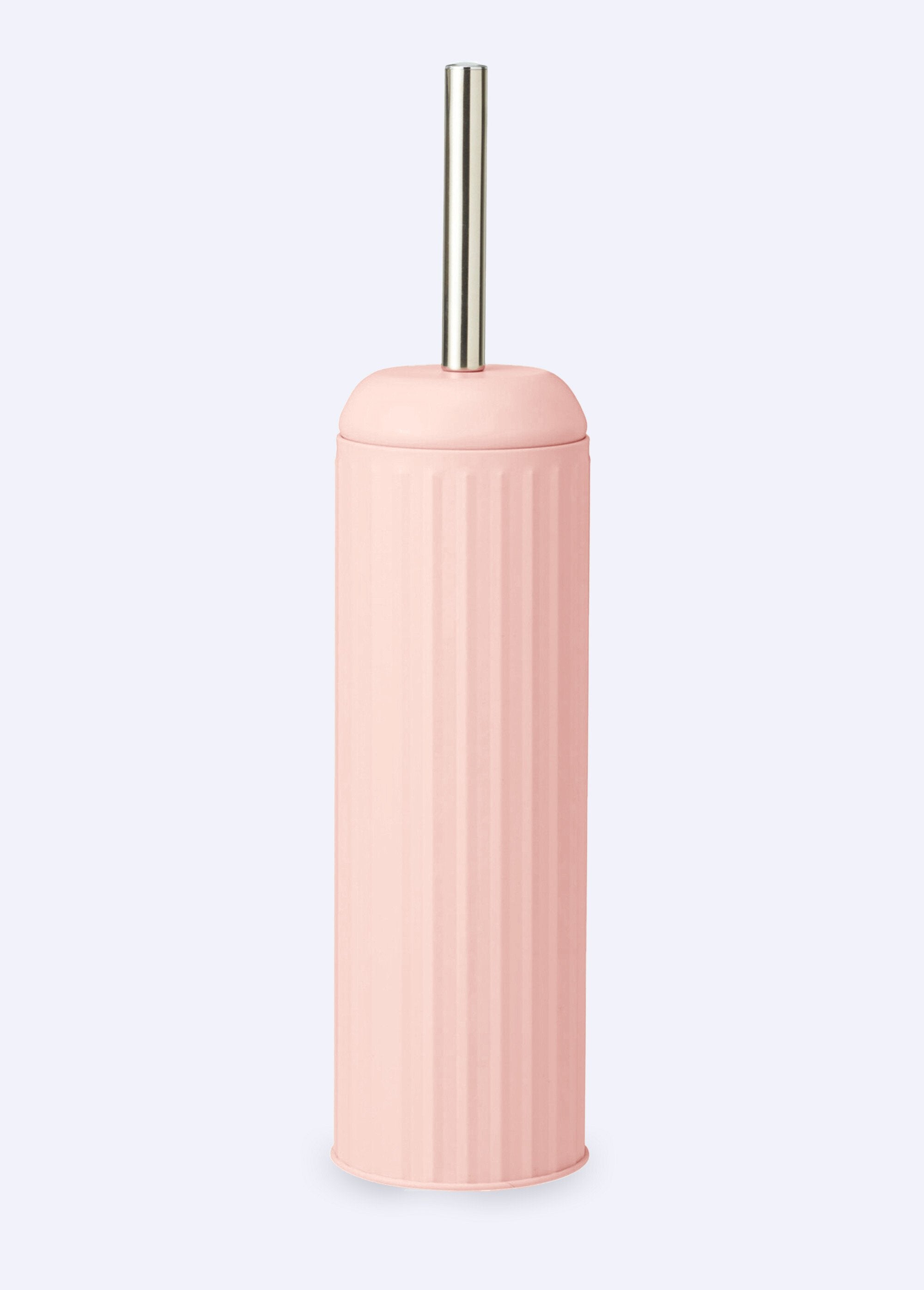 Brosse_pour_WC,_en_métal__strié_Rose_FA1_slim