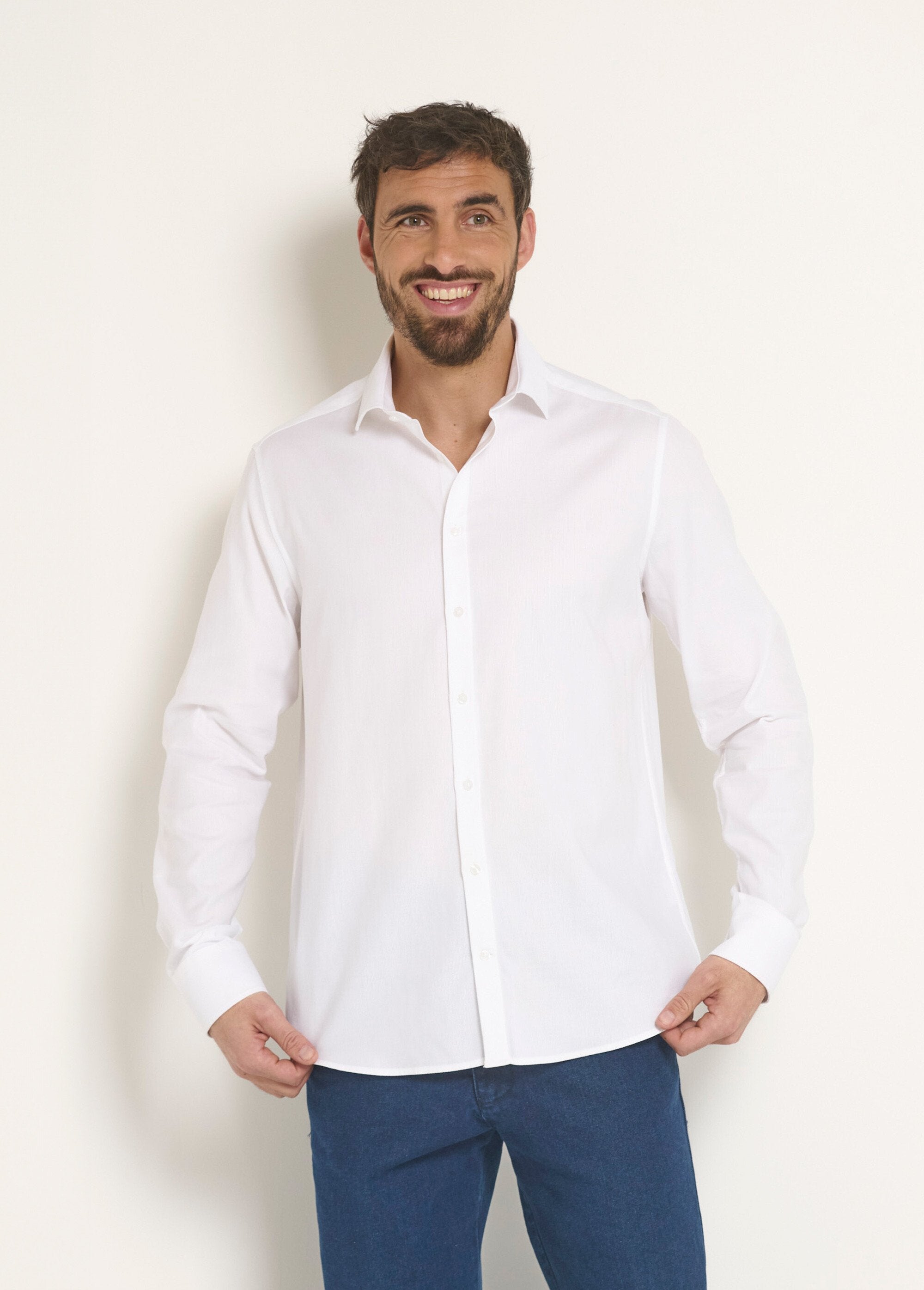 Camisa_de_algodão_chique_com_gola_semi-italiana_Blanc_FA1_slim