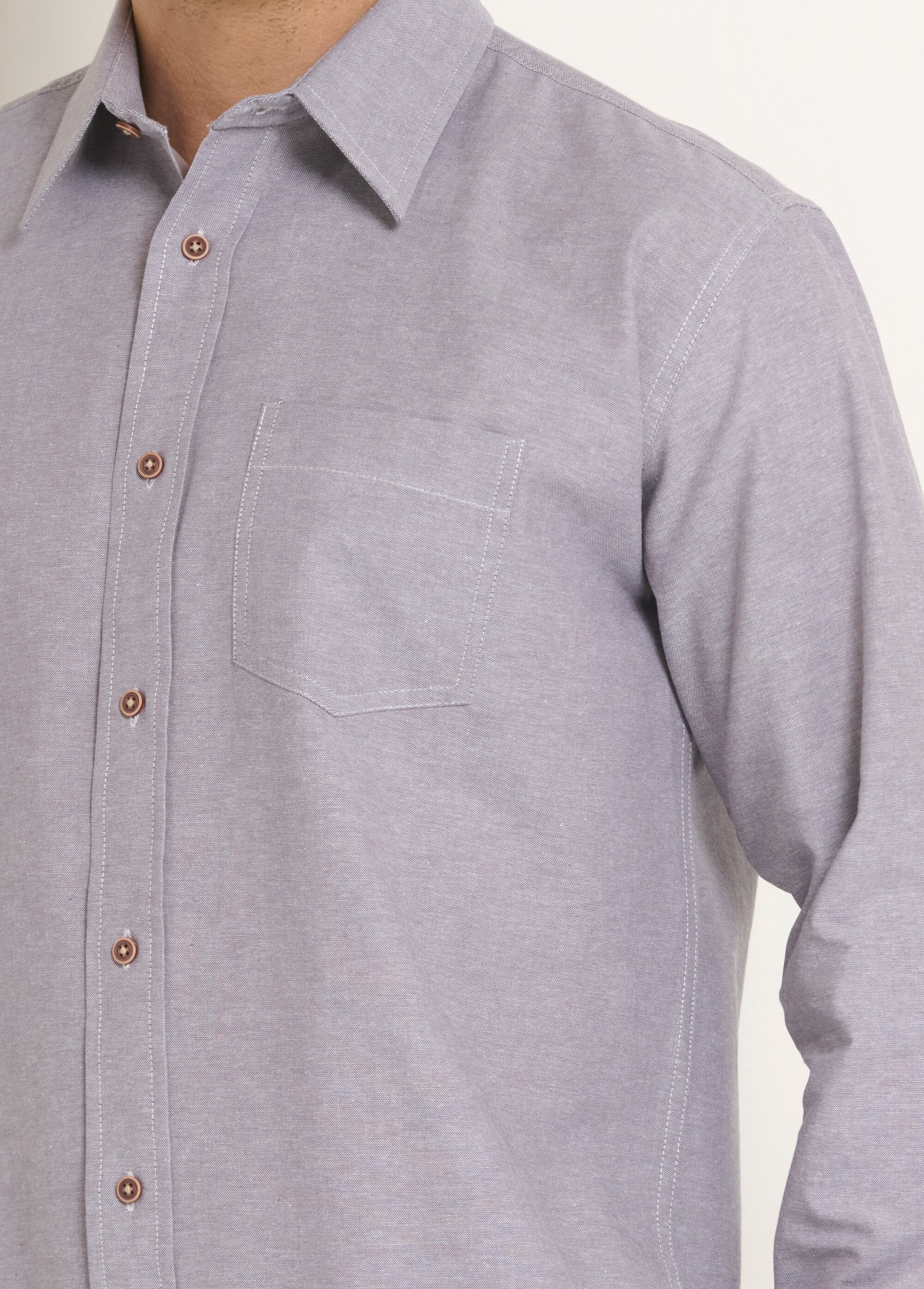 Chemise_manches_longues_coton_Oxford_Gris_DE2_slim