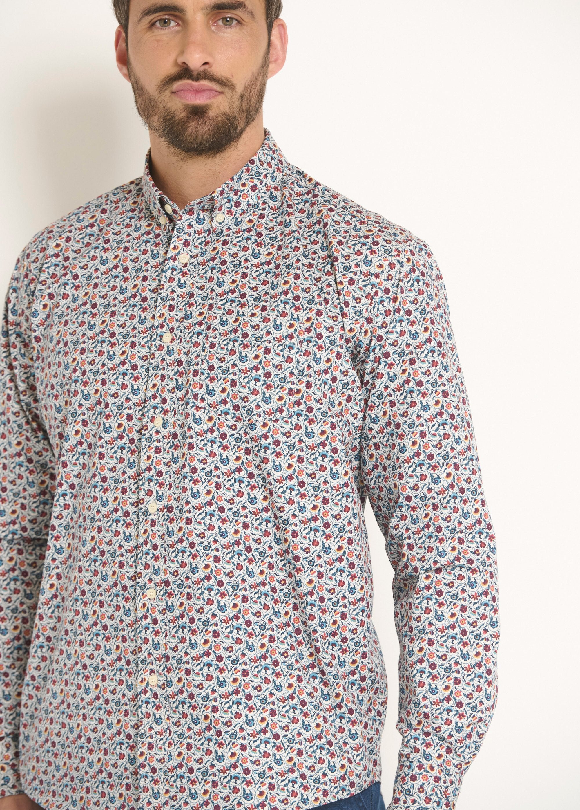 Camisa_com_estampa_floral_chique_Orange_et_bleu_DE2_slim