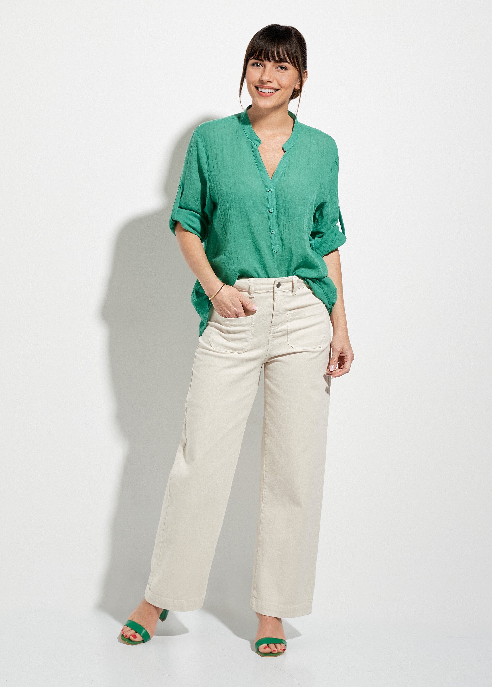 Blusa_folgada_de_voile_de_algodão_com_gola_tunisiana_Vert_SF1_slim