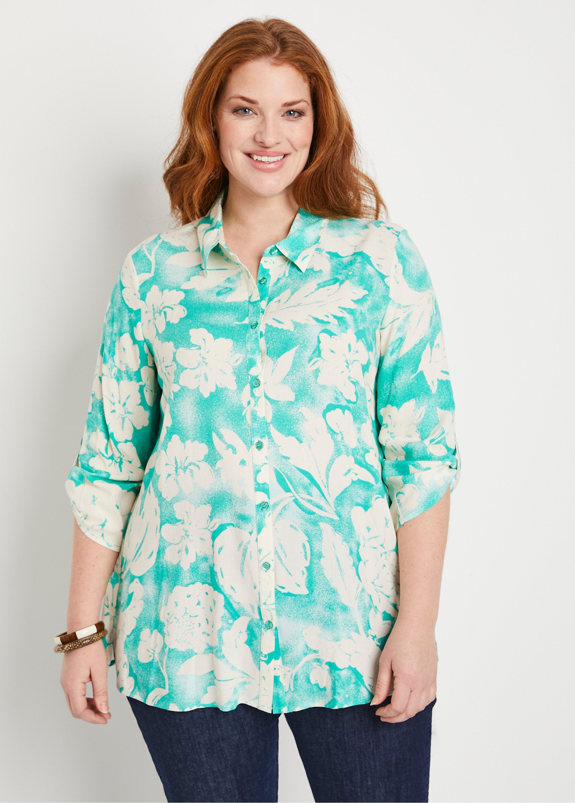 Blusa_longa_floral_solta_Verde_e_branco_FA1_curvy