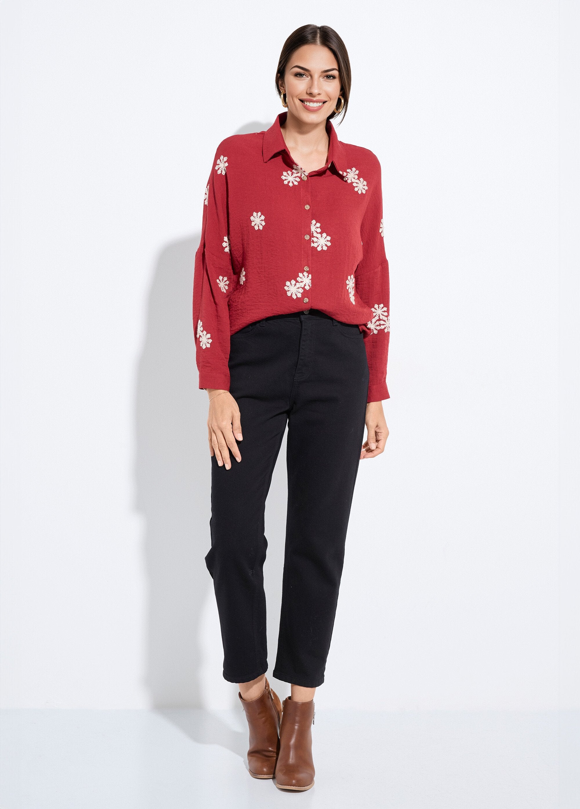 Chemisier_avec_broderies_fleurs_stylisées_Bordeaux_SF1_slim