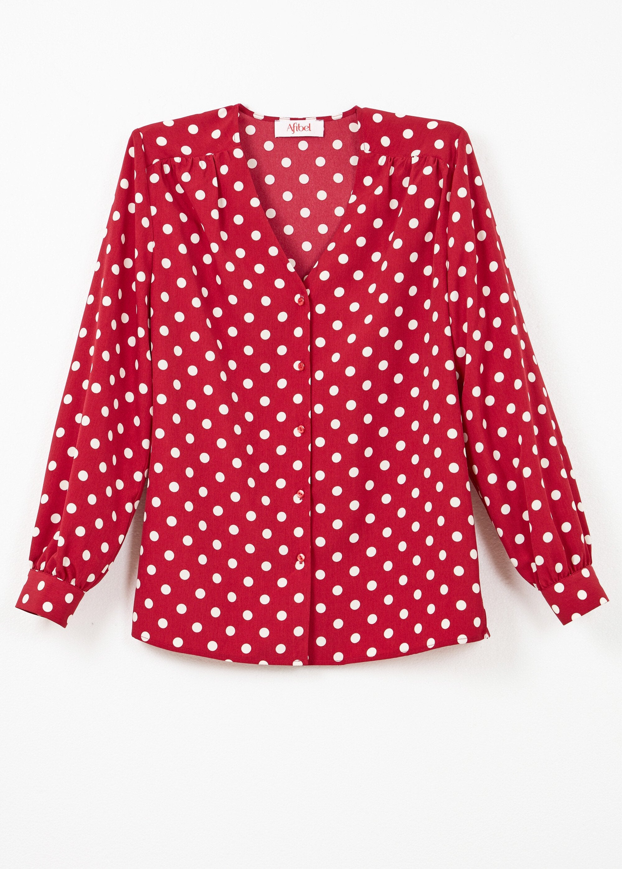 Blusa_de_manga_comprida_com_estampa_de_bolinhas_e_decote_em_V_Bordeaux_et_ecru_AP1_slim