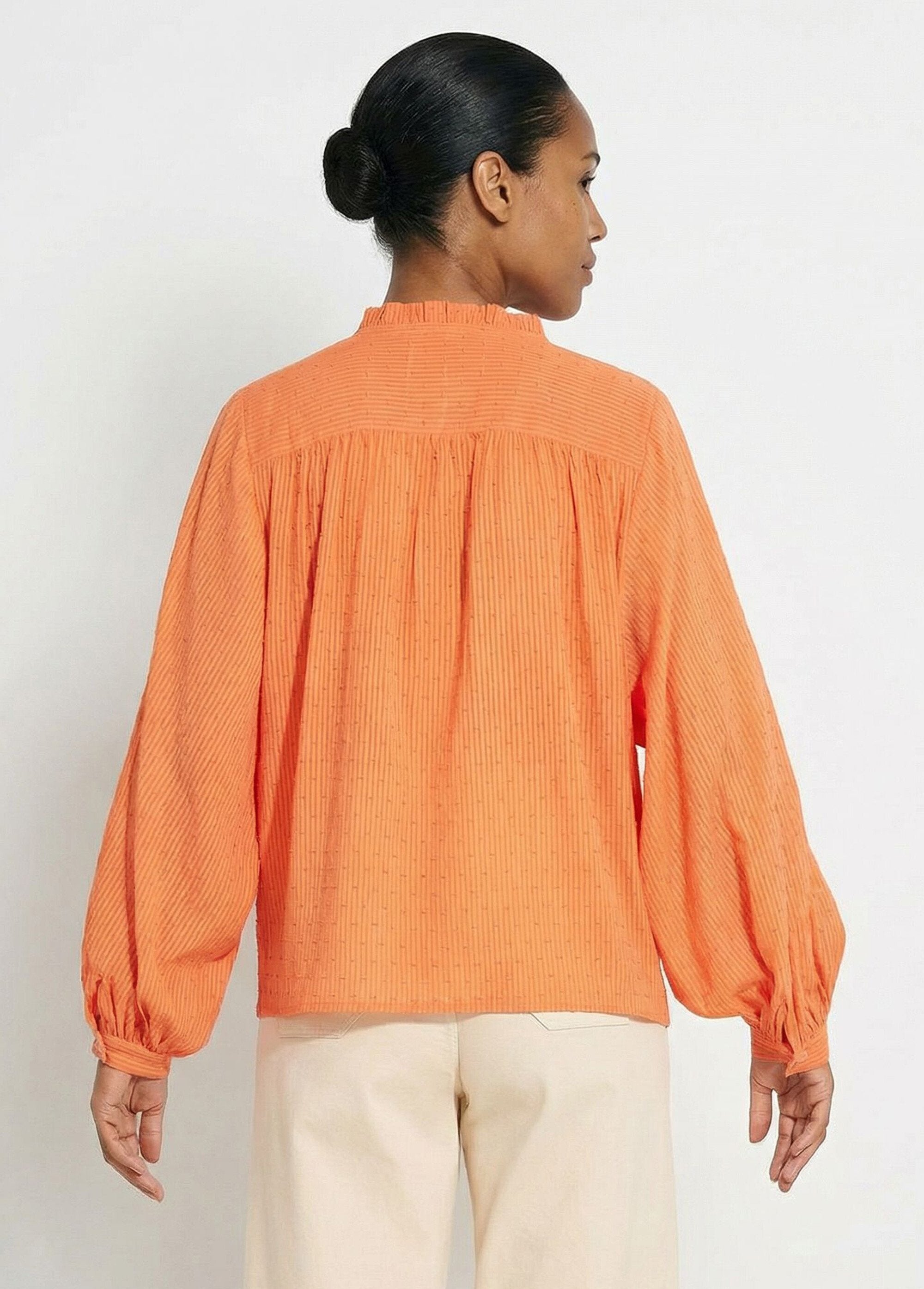 Blusa_listrada_de_algodão_cetim_com_babados_na_gola_Orange_DO1_slim