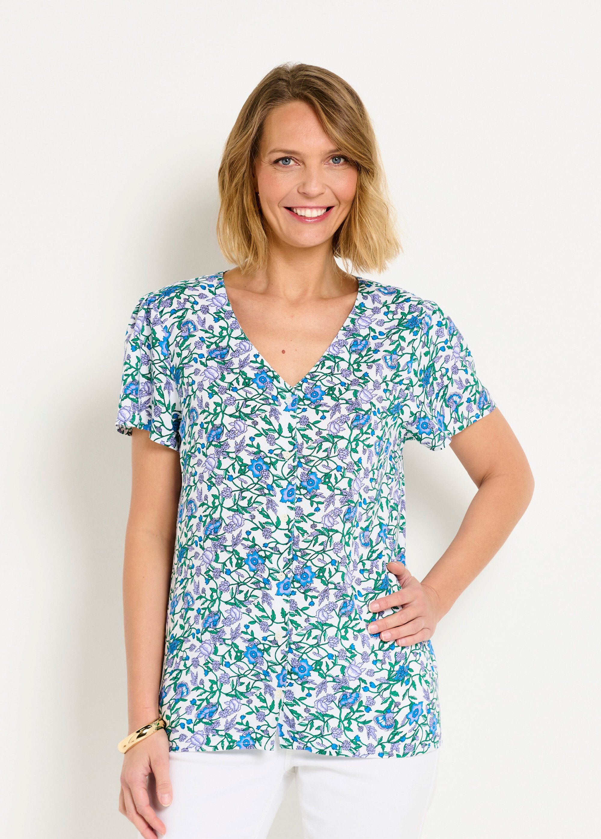 Chemisier_fleuri_col_V_manches_courtes_Imp_vert_FA1_slim