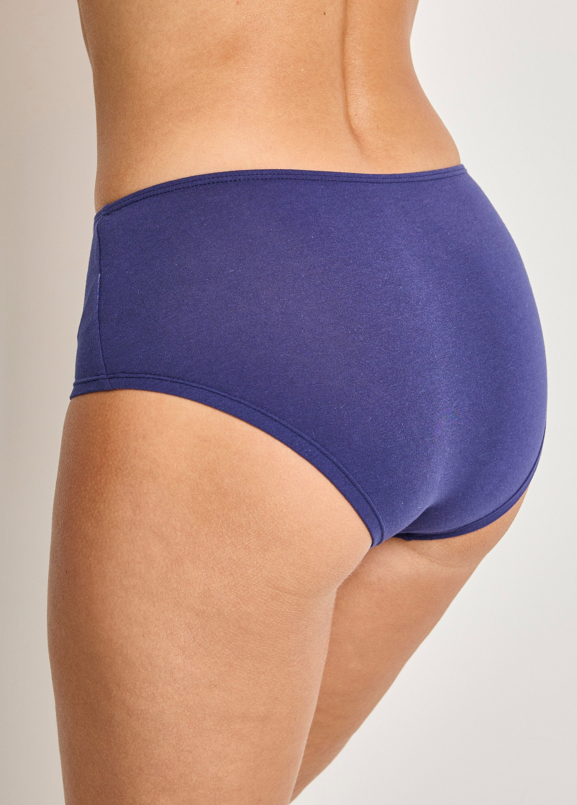 Calcinha_midi_de_algodão_elástico_de_cintura_alta_-_pacote_com_3_Assortis_bleu_lot_3_DO2_slim
