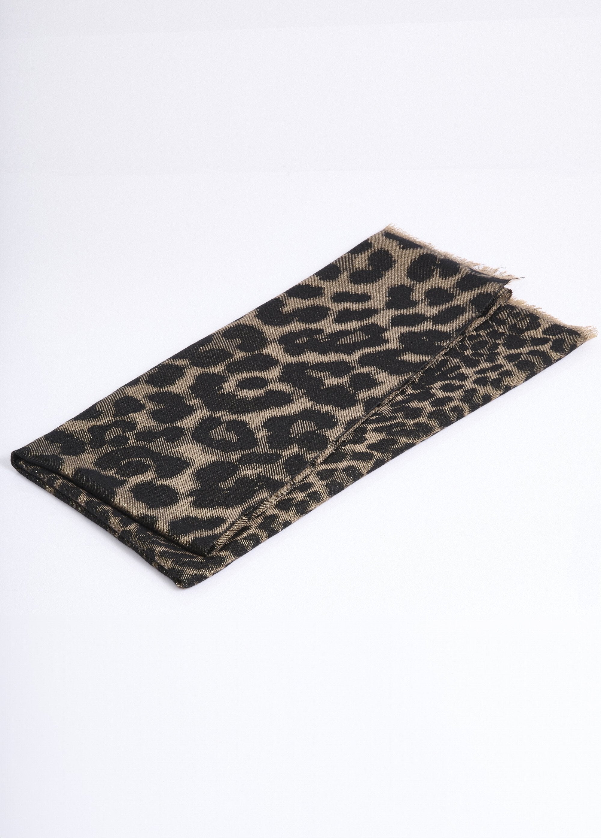 Echarpe_fine_motif_animalier_métallisé_Noir_DE1_slim