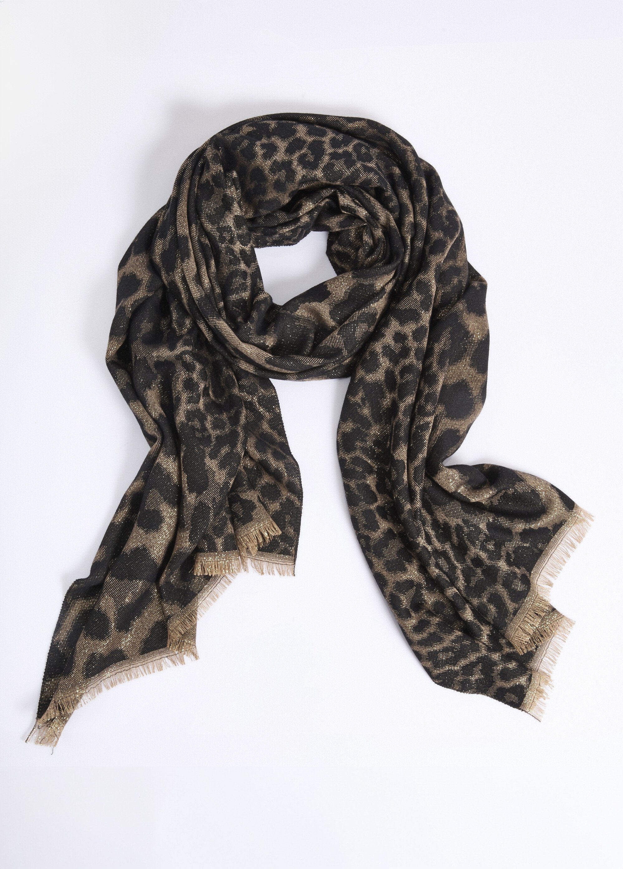 Echarpe_fine_motif_animalier_métallisé_Noir_FA1_slim